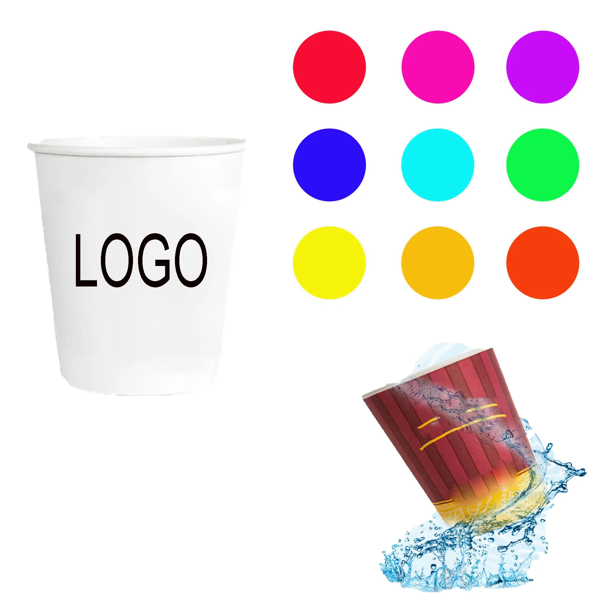 Spot Full Color Coffee Thickend Paper Cup