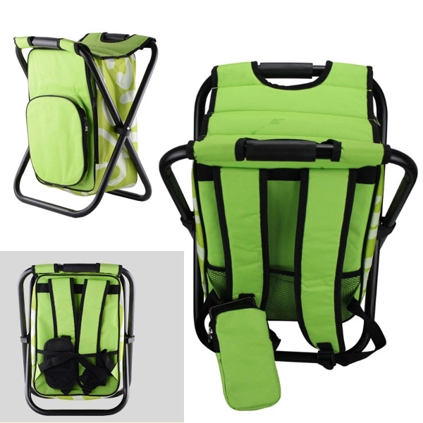 Portable Folding Fishing Chair Stool Cooler Backpack 8