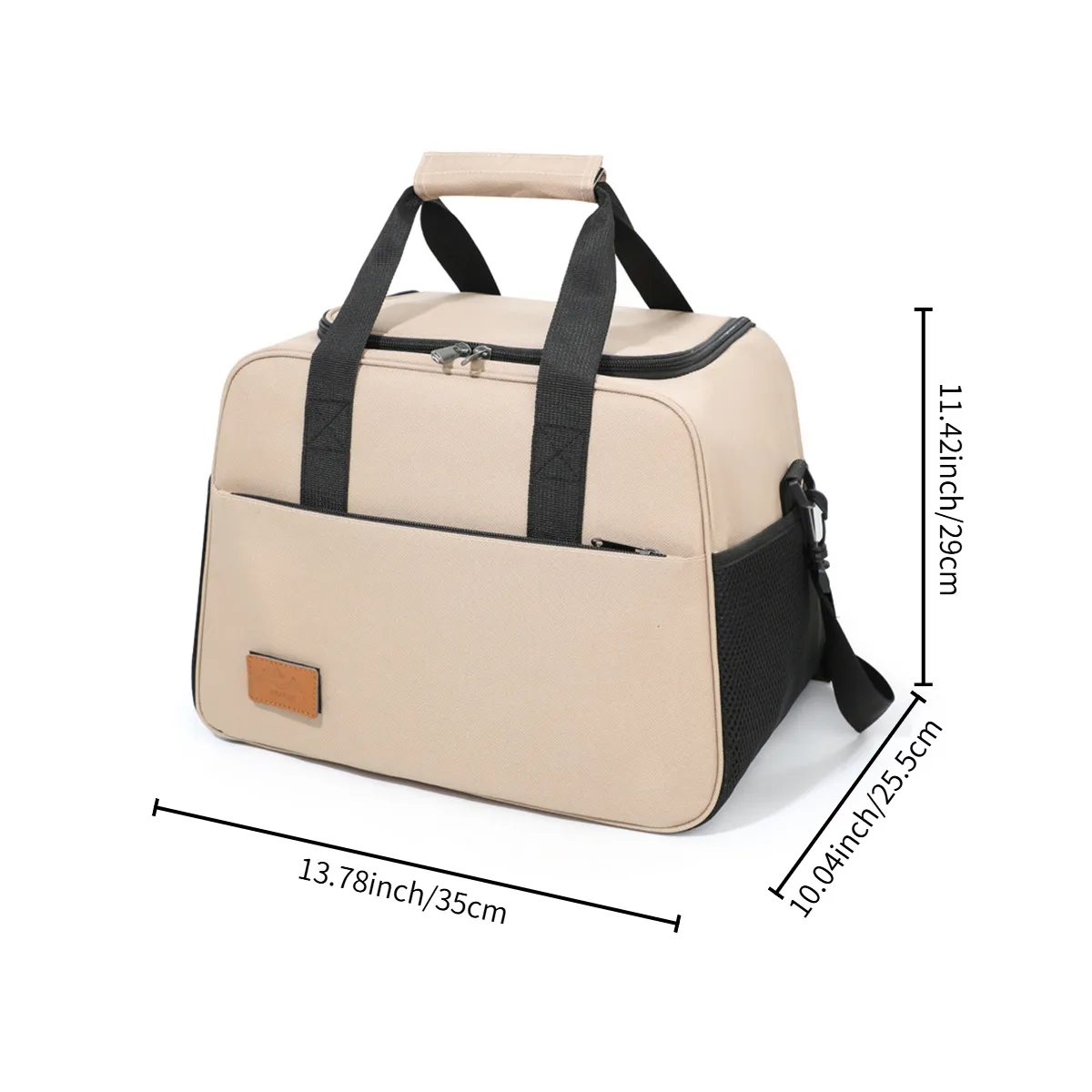 Insulated Picnic Lunch Cooler Tote Bag With Shoulder Strap 4