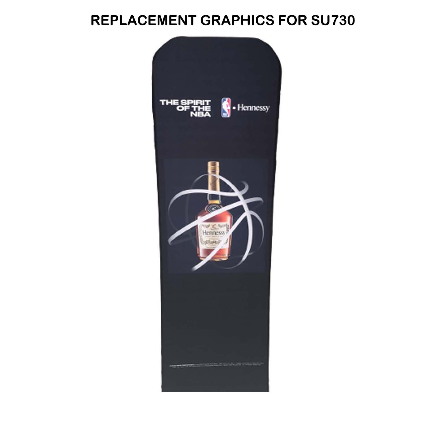 24 Hr Express - Replacement Graphics Double Sided 2'W x 78"H EuroFit Tension Fabric Slip on cover 2