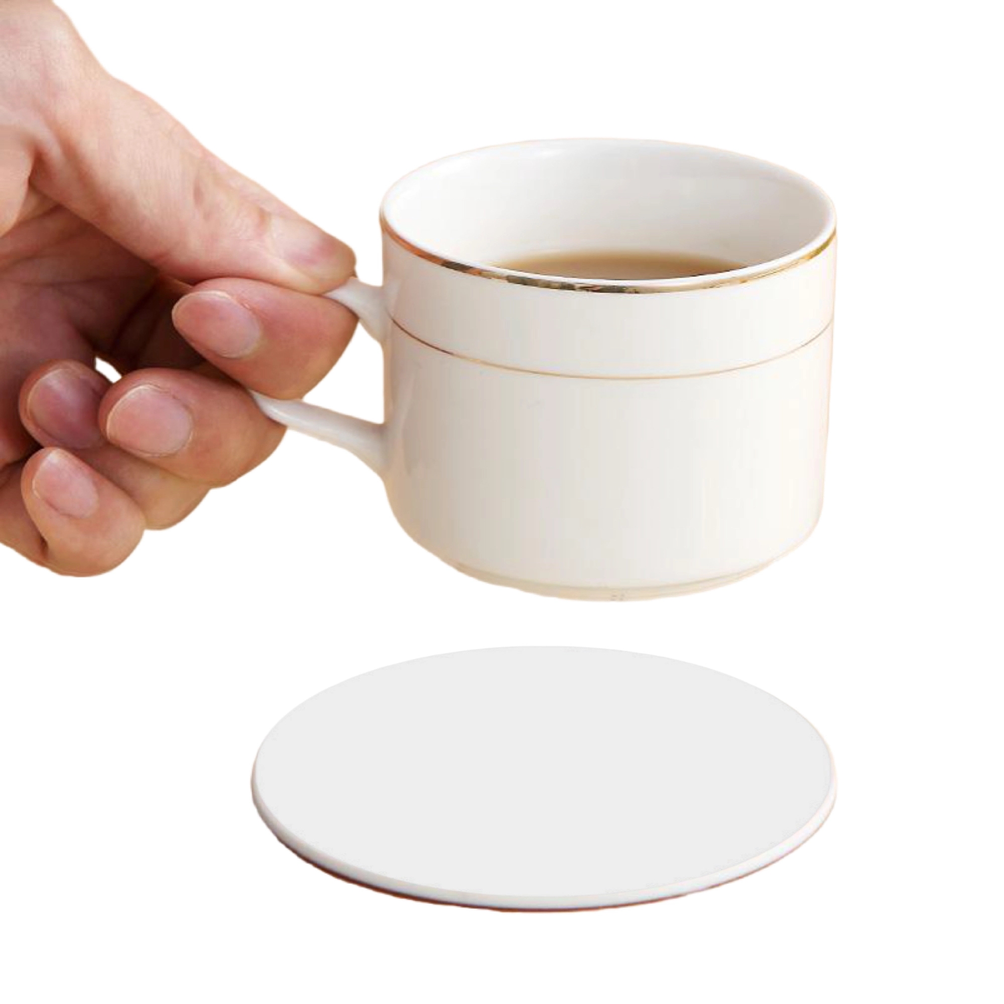 MOQ 50 Full Color PVC Round Coasters 10