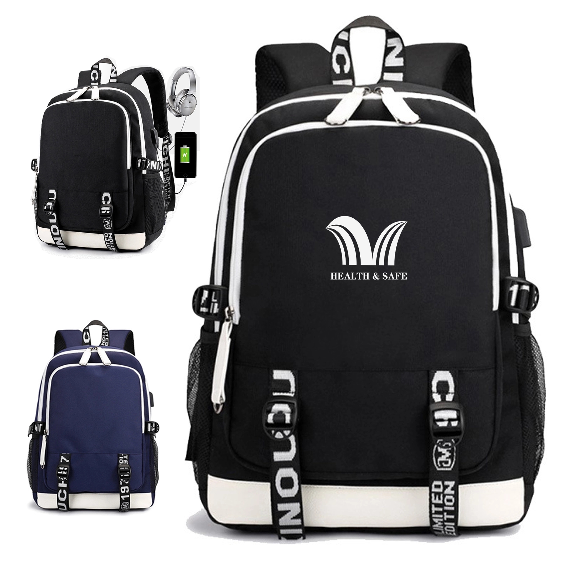 Oxford Fabric Waterproof Backpack w/ Front Pocket 5