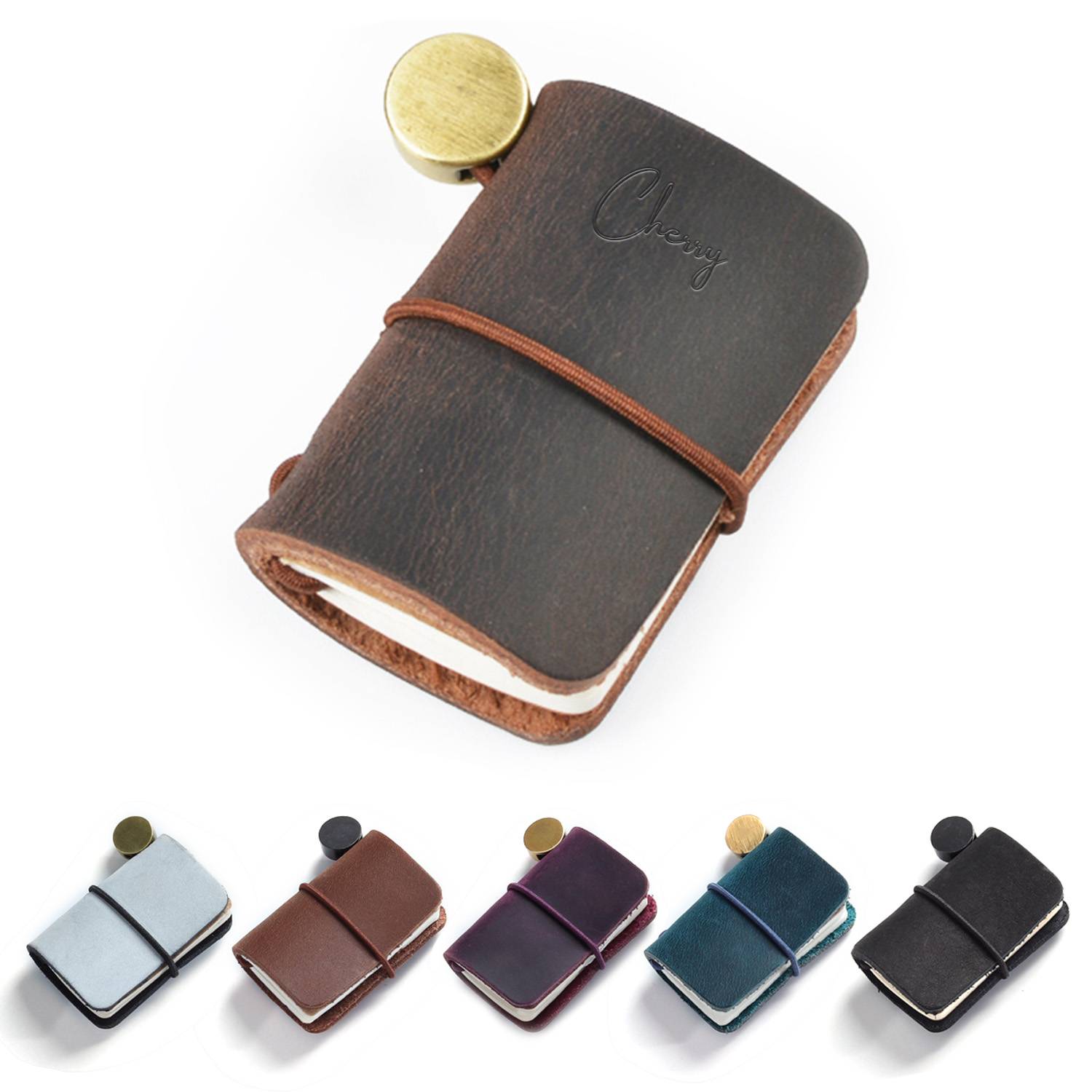 Genuine Leather Mini travel book pendant