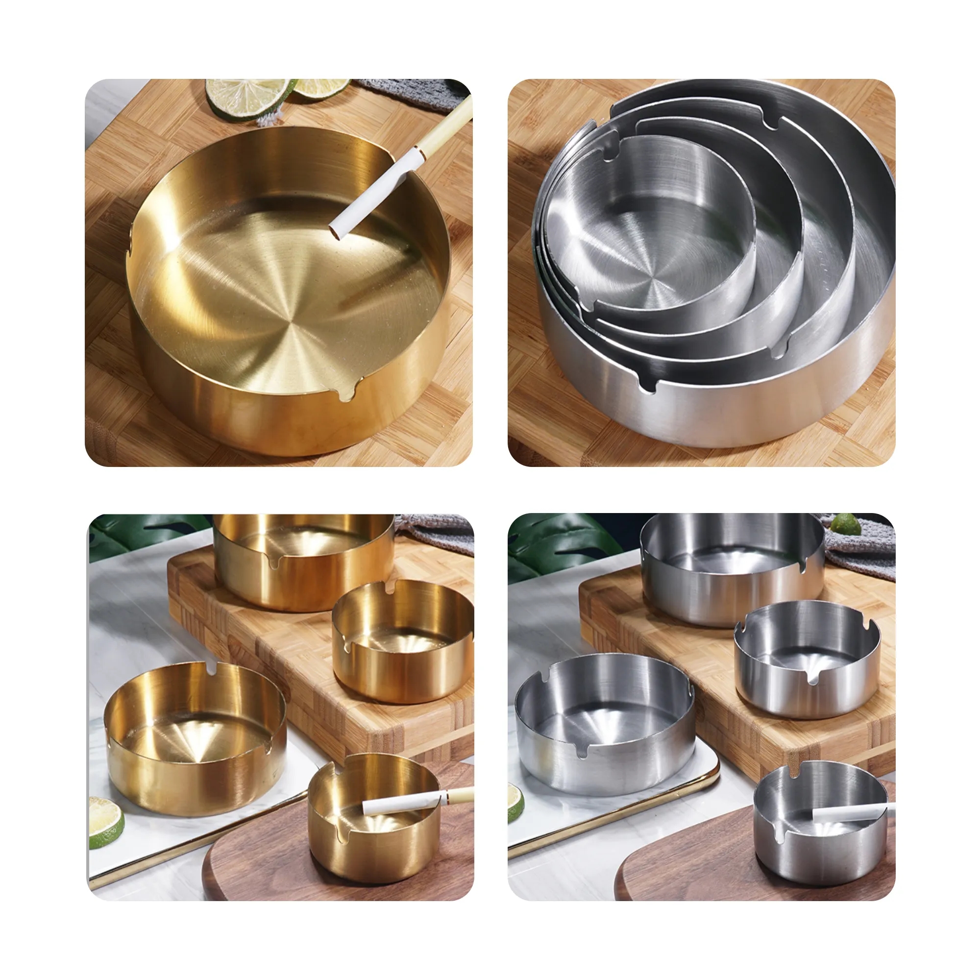 MOQ 50 PCS Stainless Steel Ashtray 2