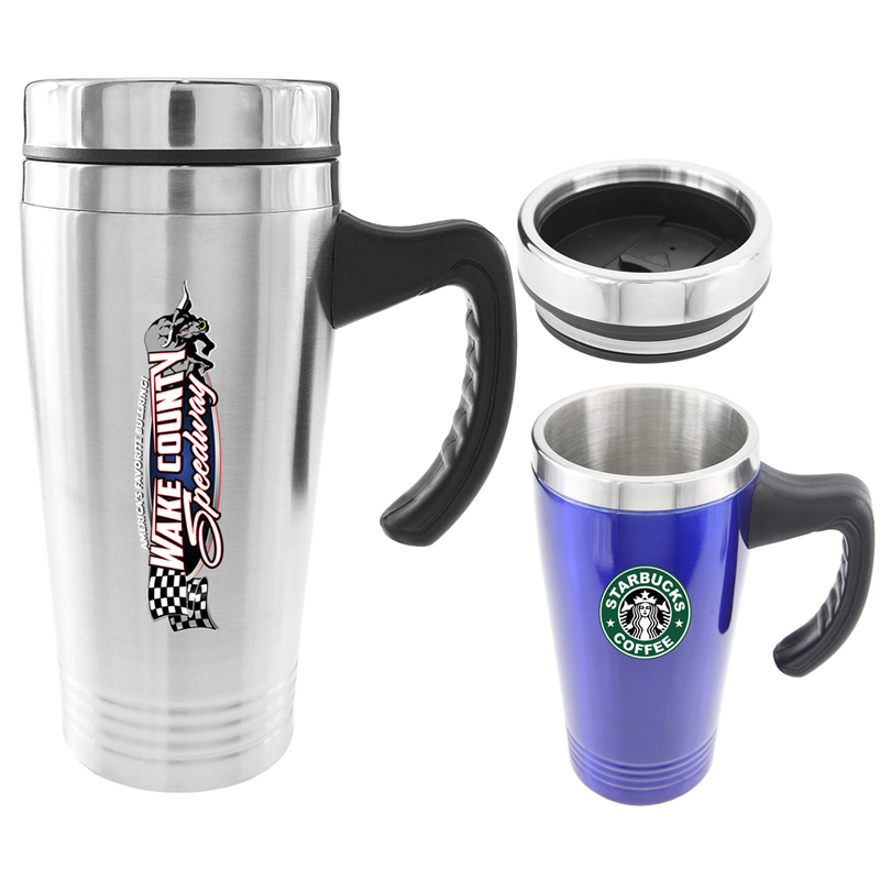 Traveler 16 Oz. Double Wall 18/8 Stainless Steel Mug (Silver)