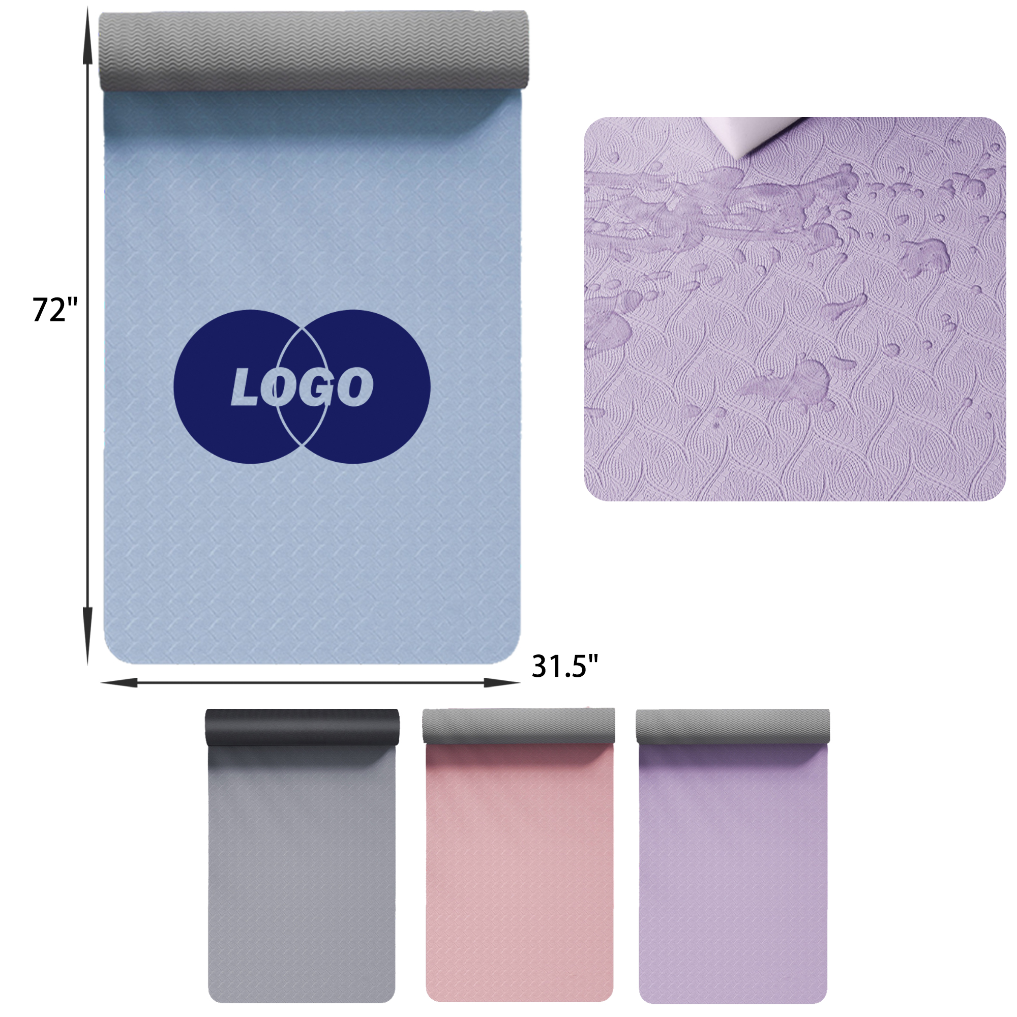 MOQ 30 PCS Stylish 6MM TPE Yoga Mat 1