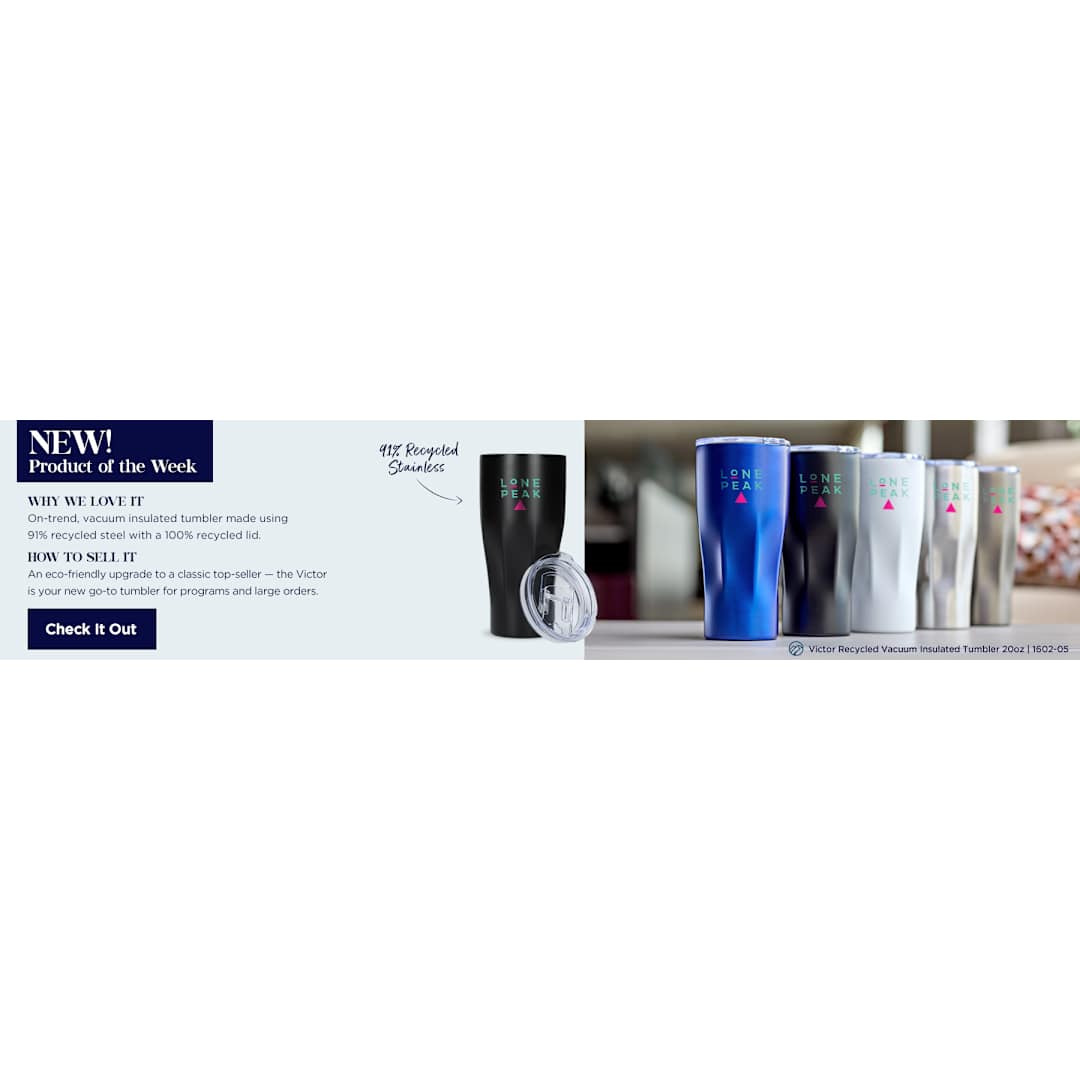 Victor Recycled Vacuum Insulated Tumbler 20oz 127