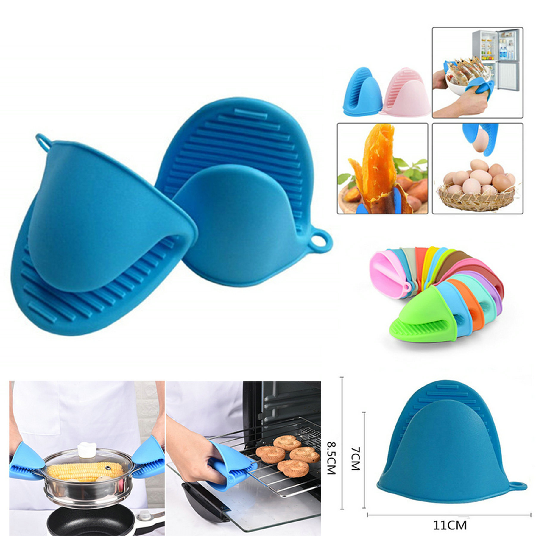Heat Resistant Silicone Mitts 2