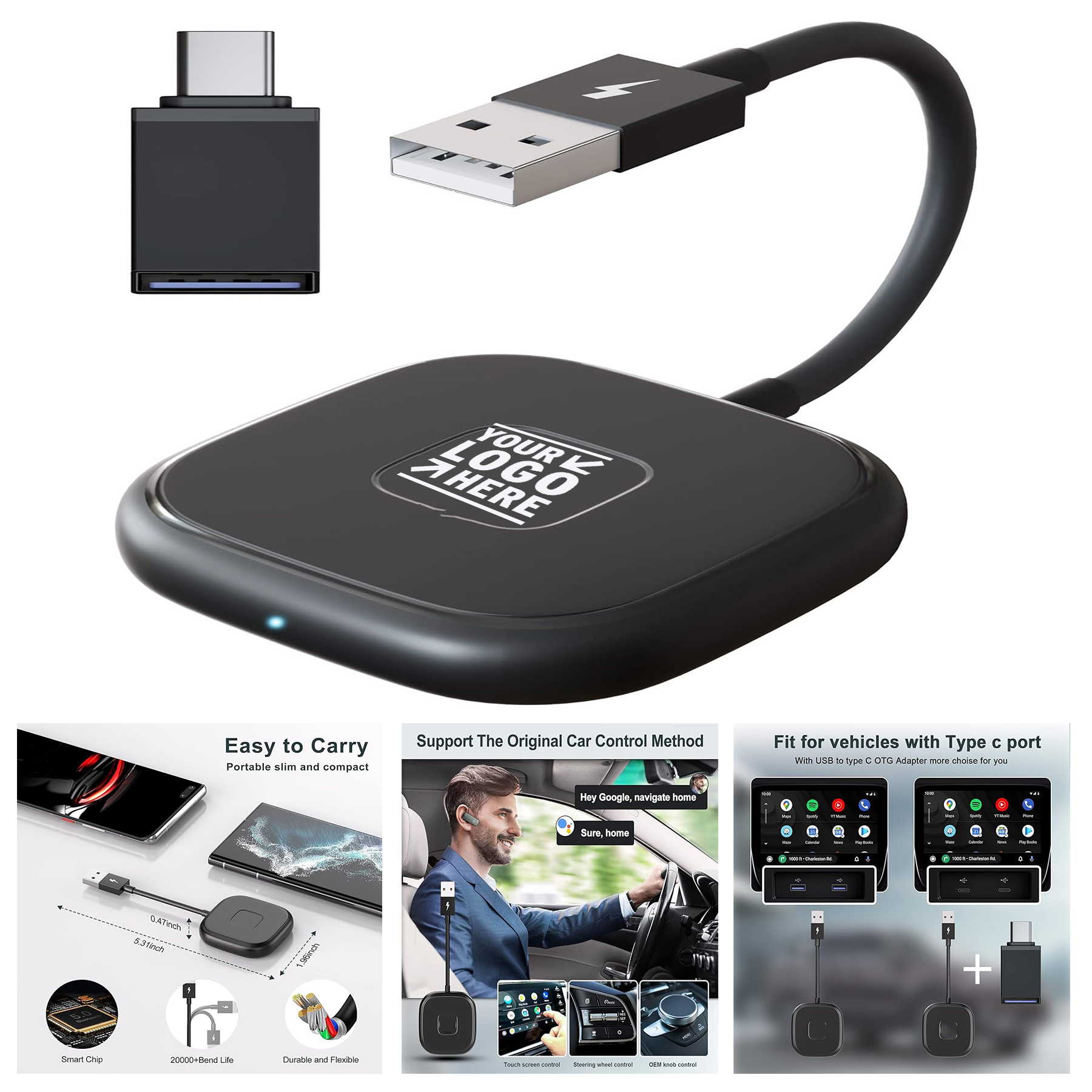 5GHz WiFi Low Latency All Factory Wireless Android Auto Adapter Car Model Year After 2015