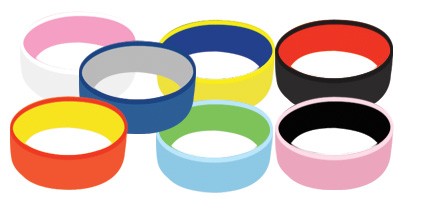 1" Dual Layer Silicone Wristbands 2