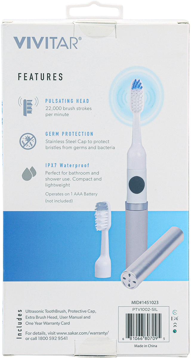Vivitar® Sonic Ultra Travel Toothbrush 9