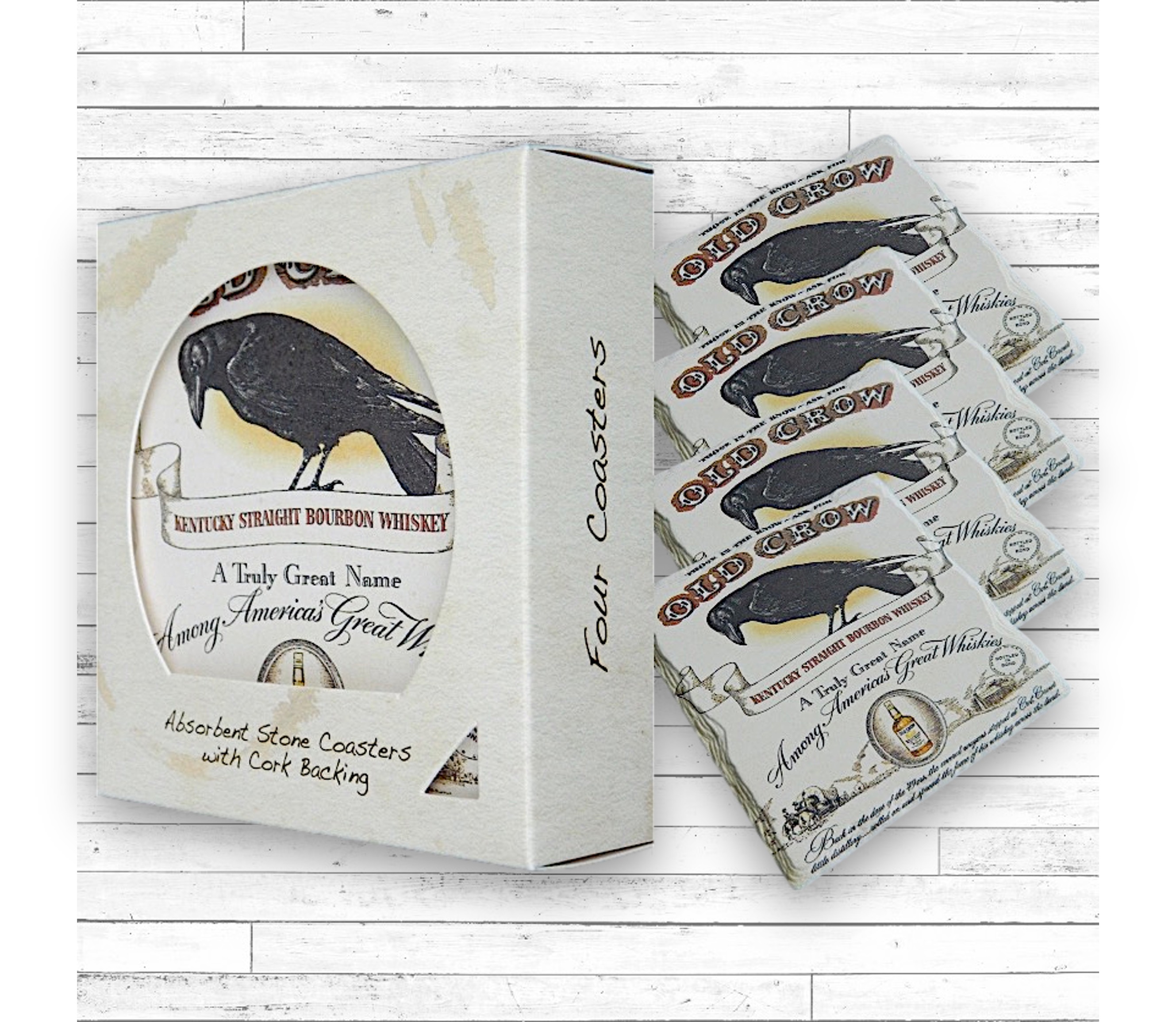 4 Square Layered Edge Coaster Box Set 4