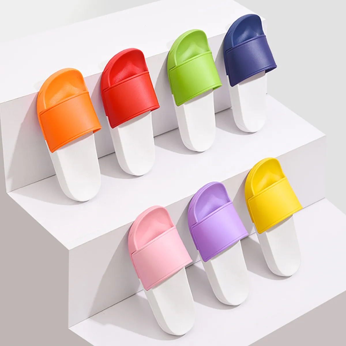 Slide Sandals Open Toe Shower Slipper Non-Slip PVC Shoes 4