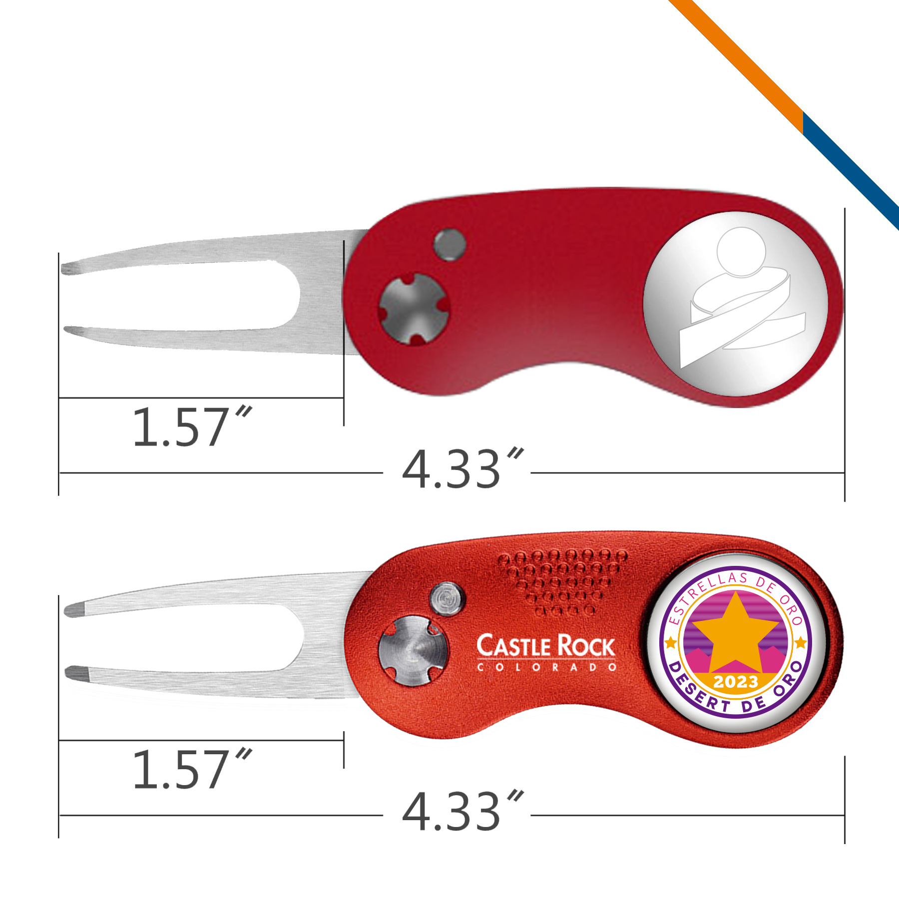 Kiro Foldable Ball Marker Golf Divot Tool 7