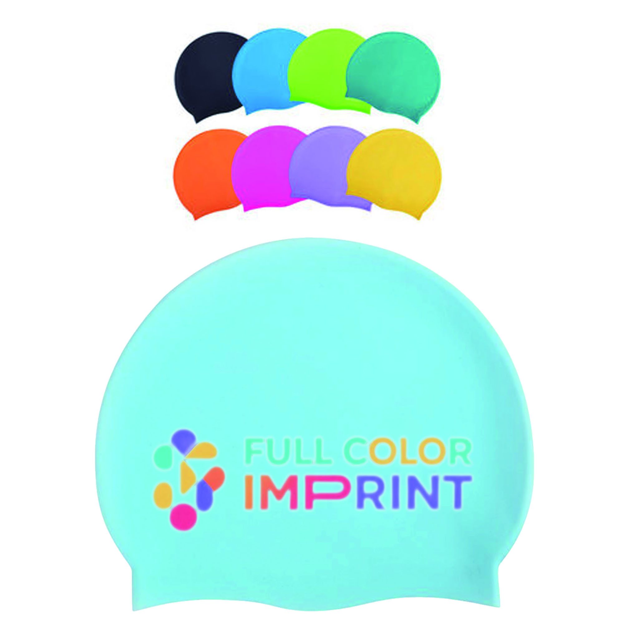 Full Color Silicone Swimming Cap MOQ 50 PCS 3