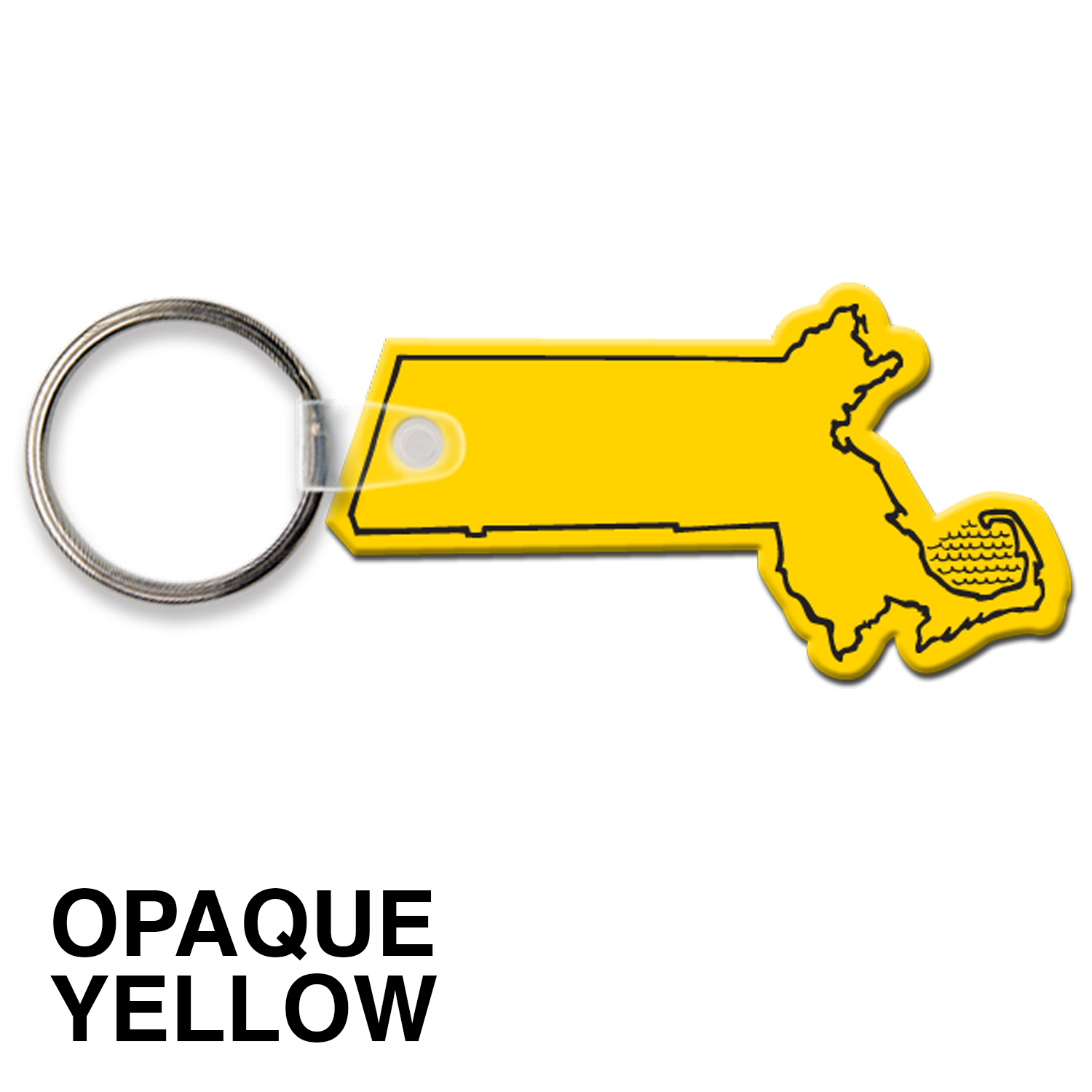 Massachusetts State Shape Key Tag (Spot Color) 14