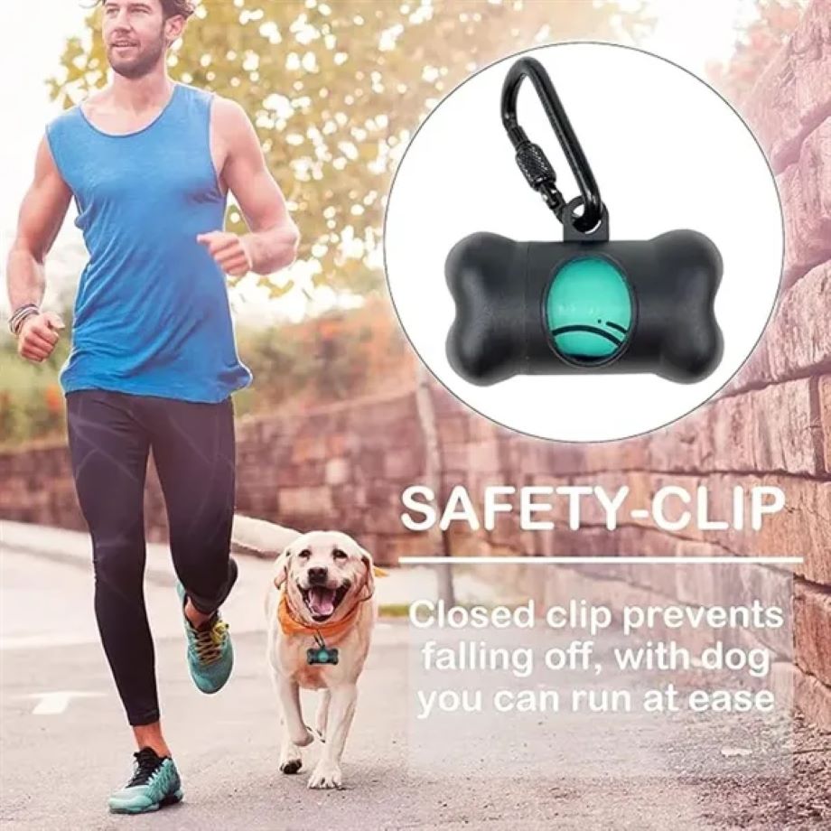 Biodegradable Dog Poop Bag Dispenser with Carabiner 3