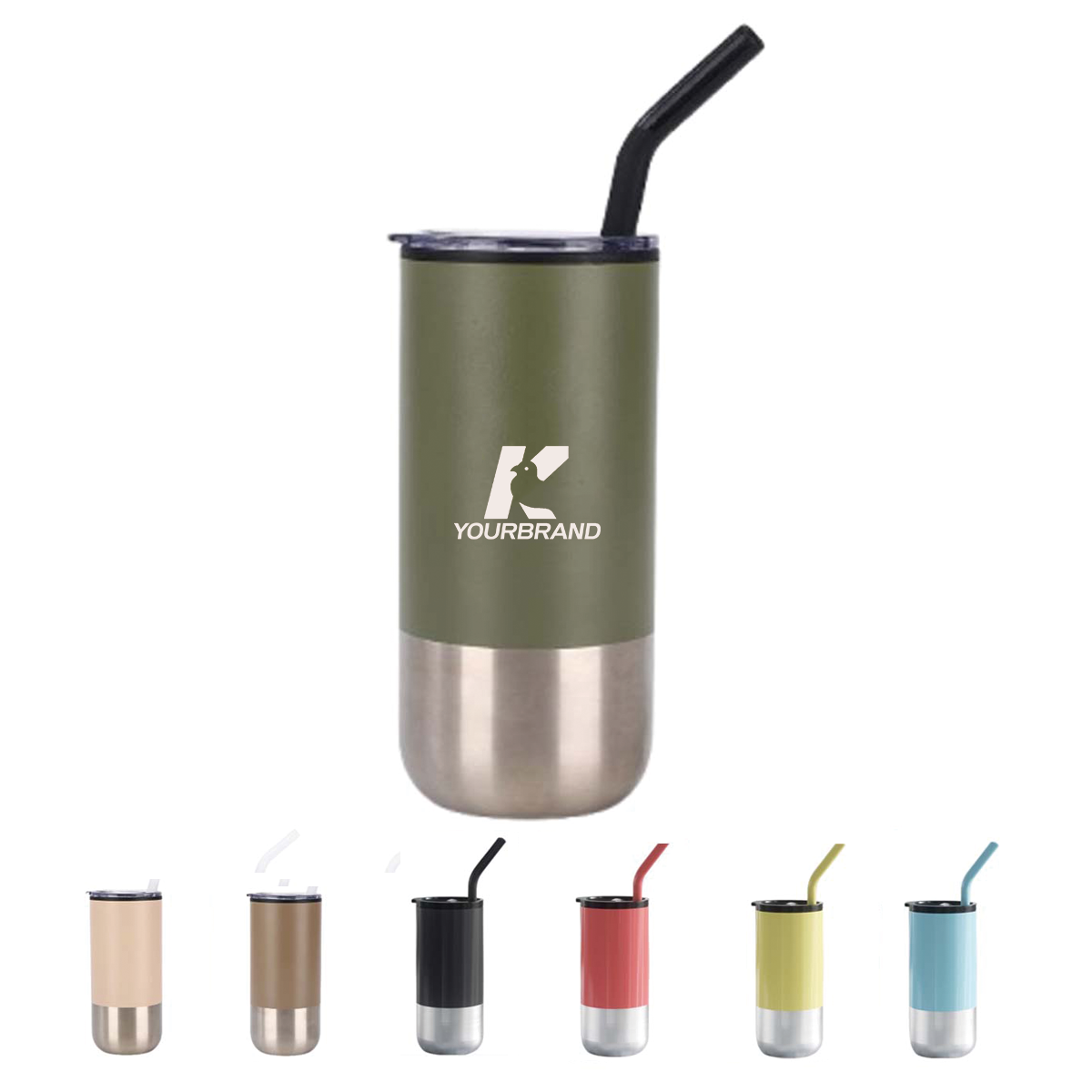 Durable Insulated Gift Stainless Steel Tumbler with Straw 1