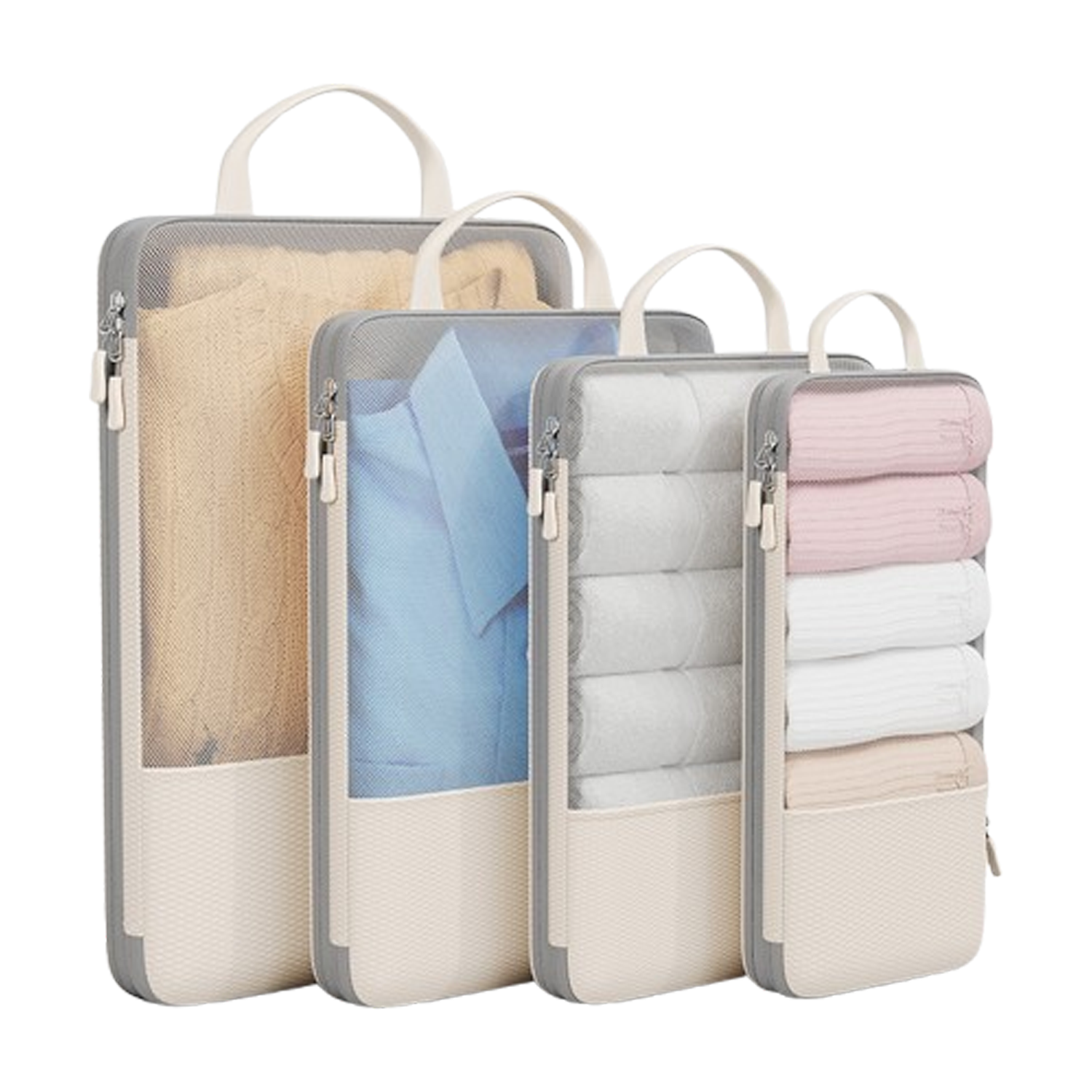 4-Pc Foldable Airflow Packing Bags - Luggage Organizers 7