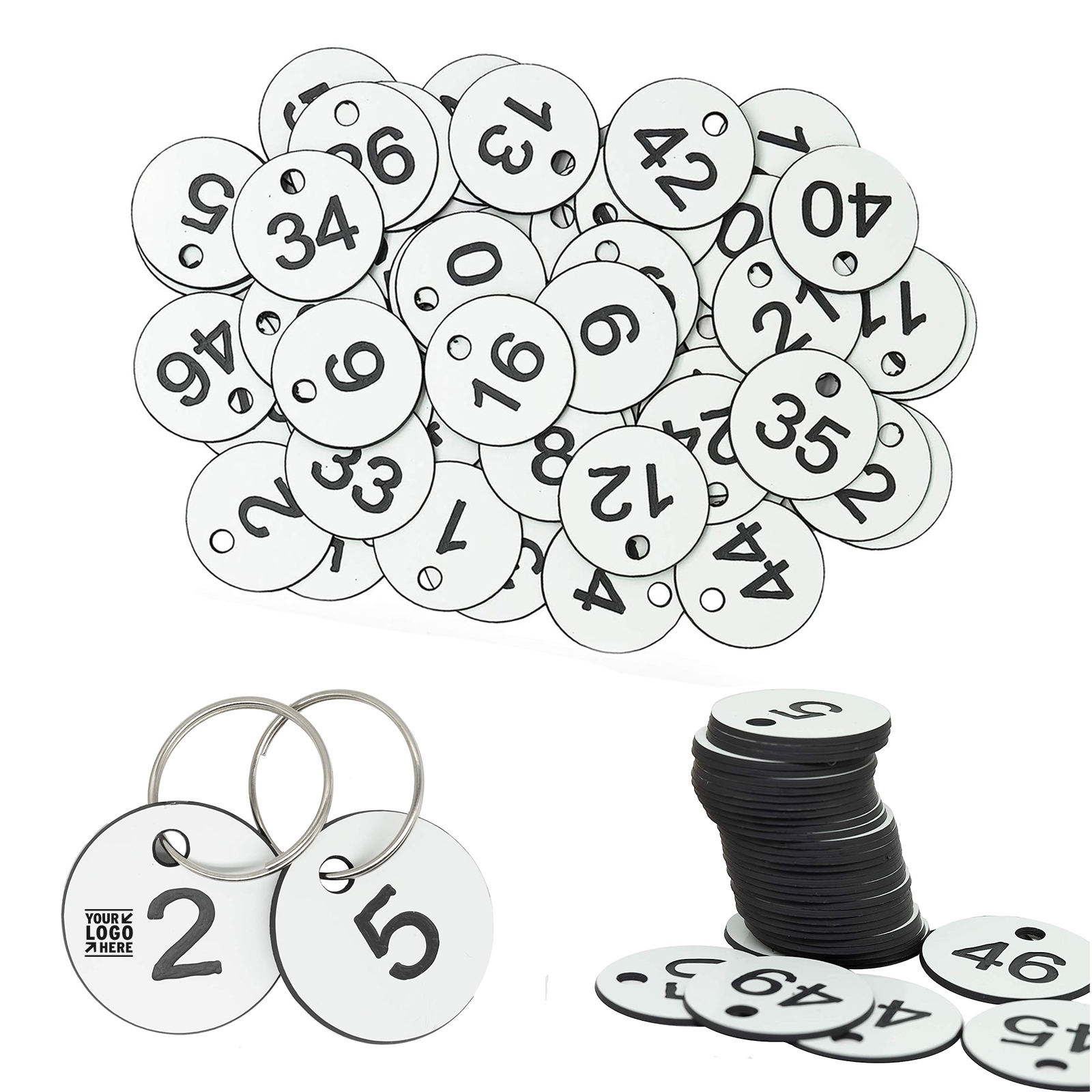 Key Tags with Key Rings (1-100) 2