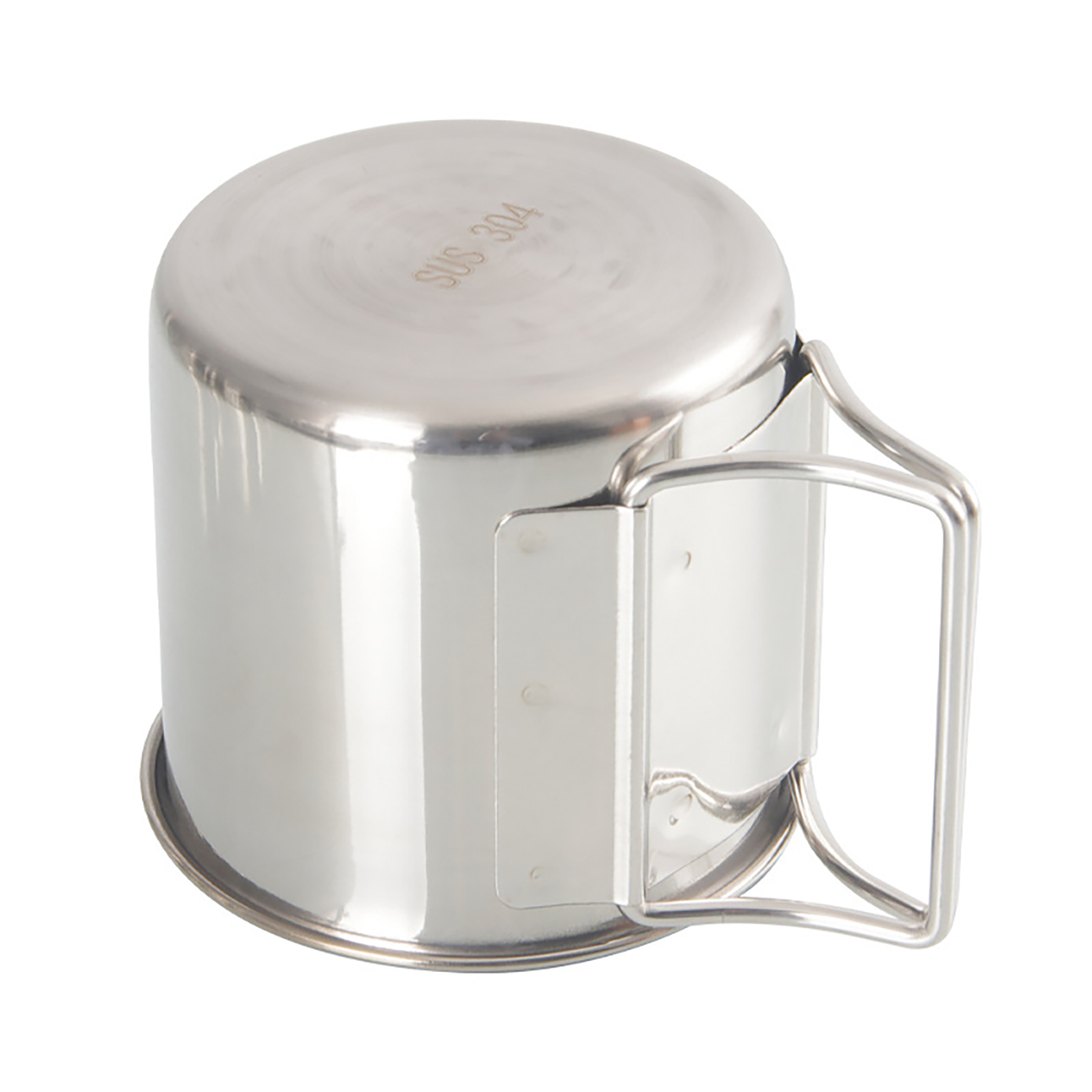 11 Oz Stainless Steel Camping Mug with Folding Handle 3