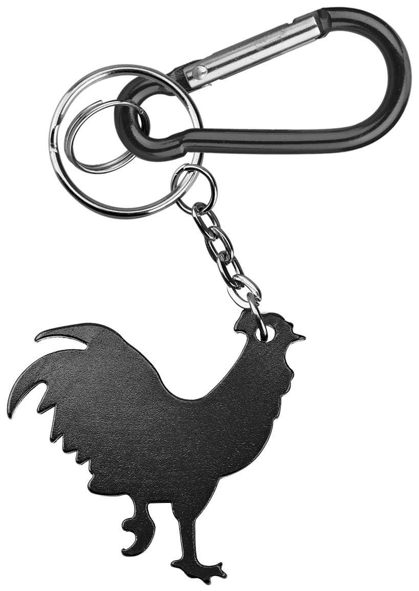 Rooster Shape Bottle Opener with Key Chain & Carabiner 6