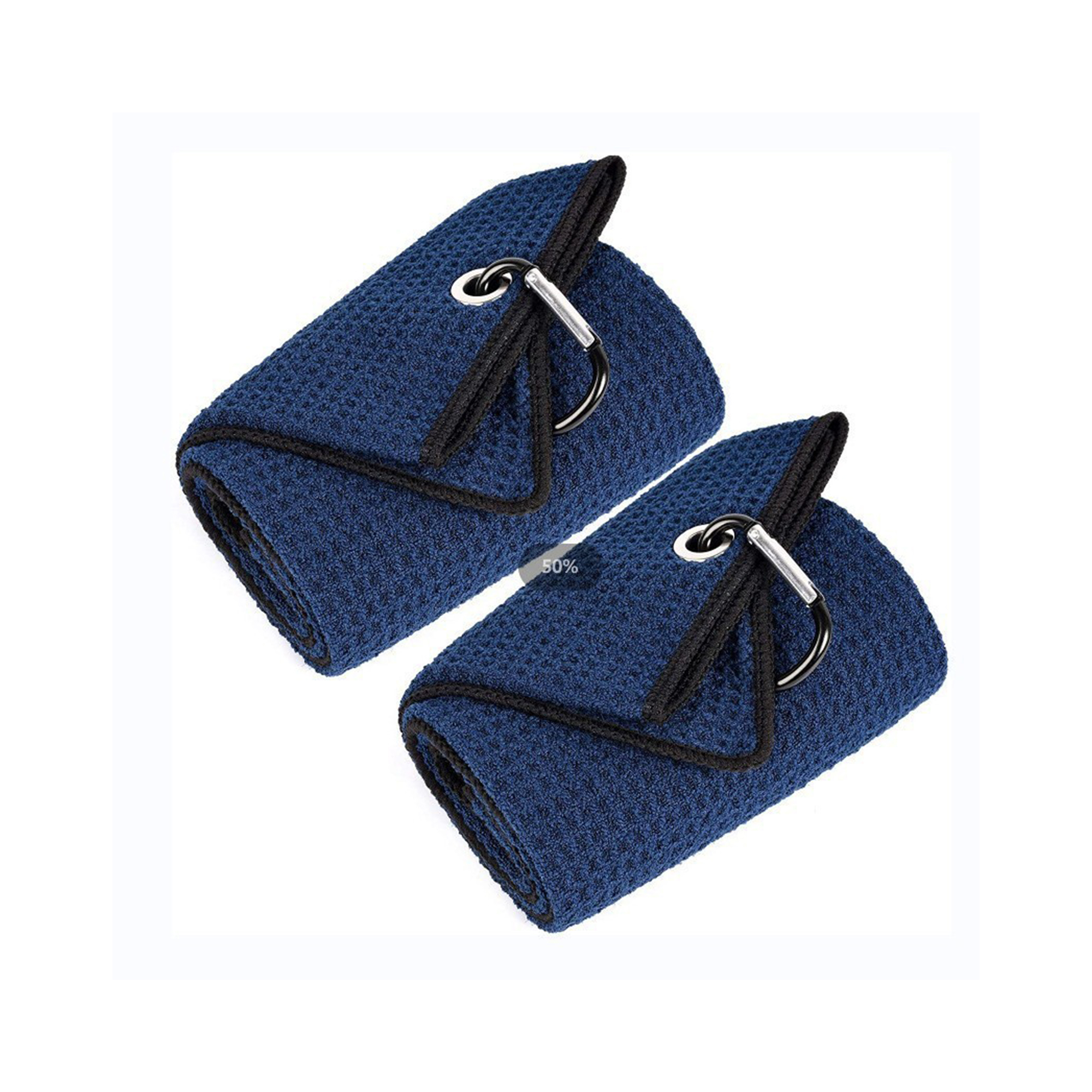 Twelve Inch By Twelve Inch Waffle Microfiber Golf Towel With Grommet 5