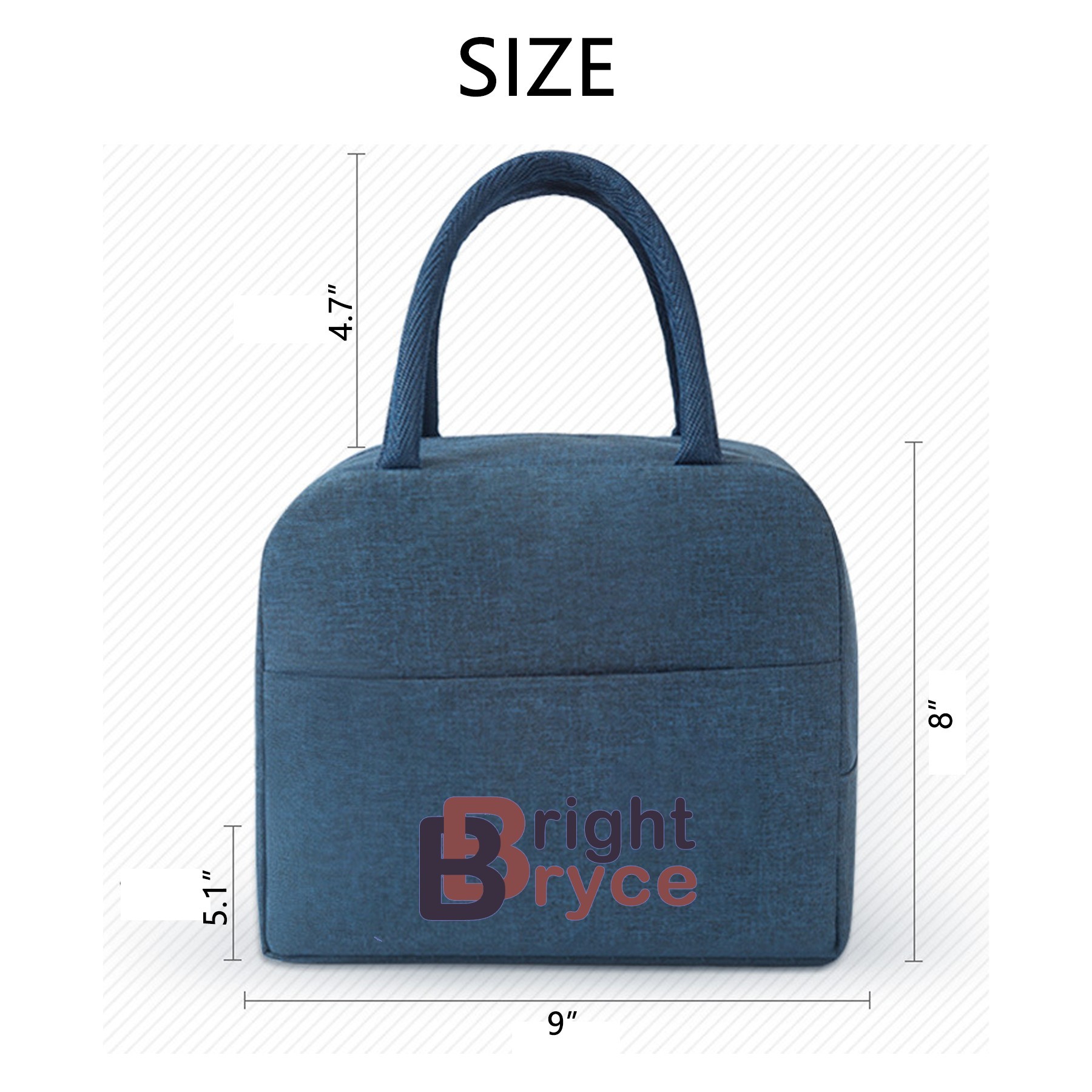 Cationic Fabric Insulated Grocery Bag Lunch Tote Bag 2