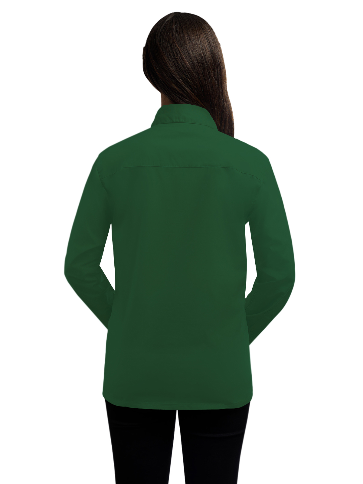 Blue Generation - Women's Pocketless Long Sleeve Superblend Poplin Shirt 14