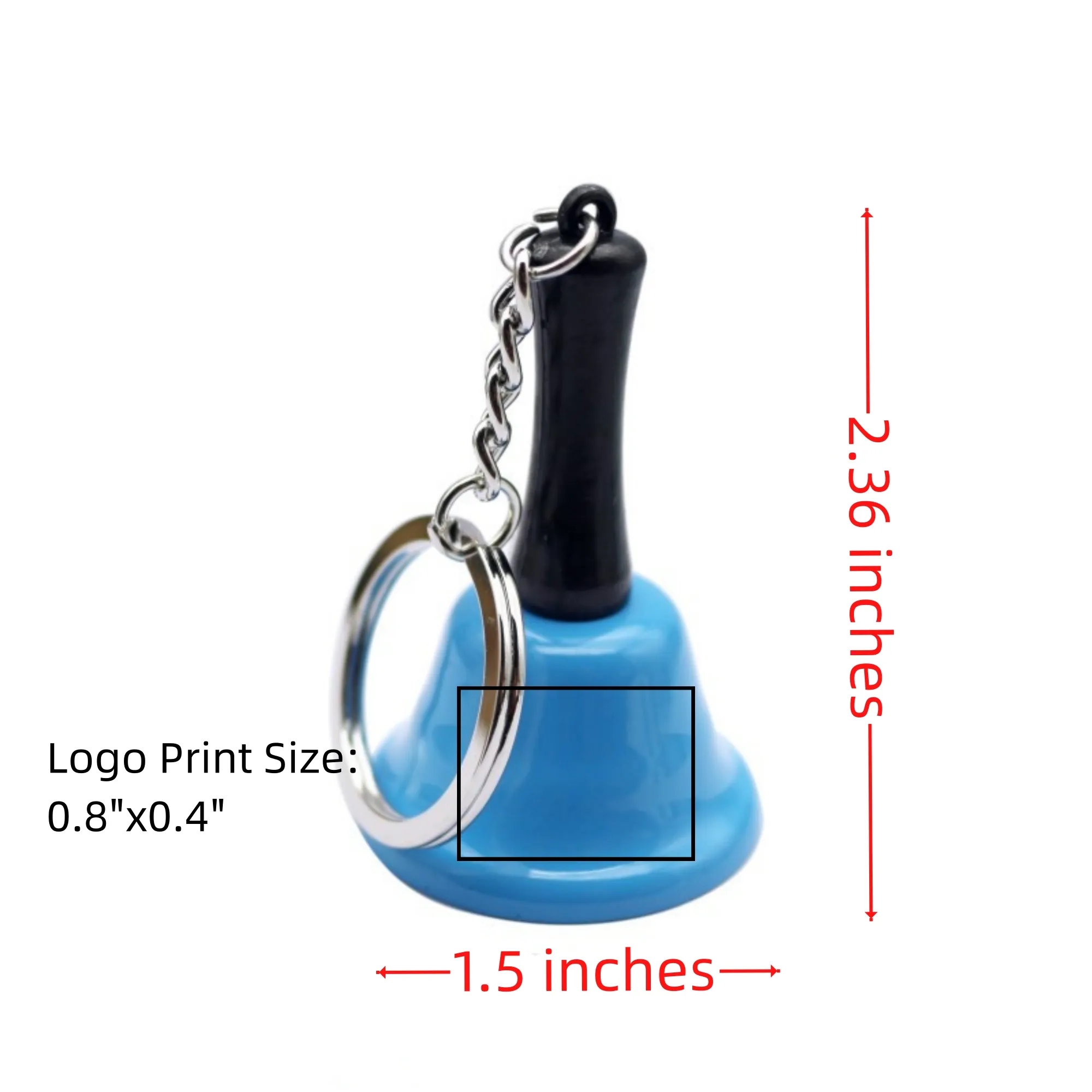 MOQ 20PCS Mini Metal Dinner Bell Keychain 2