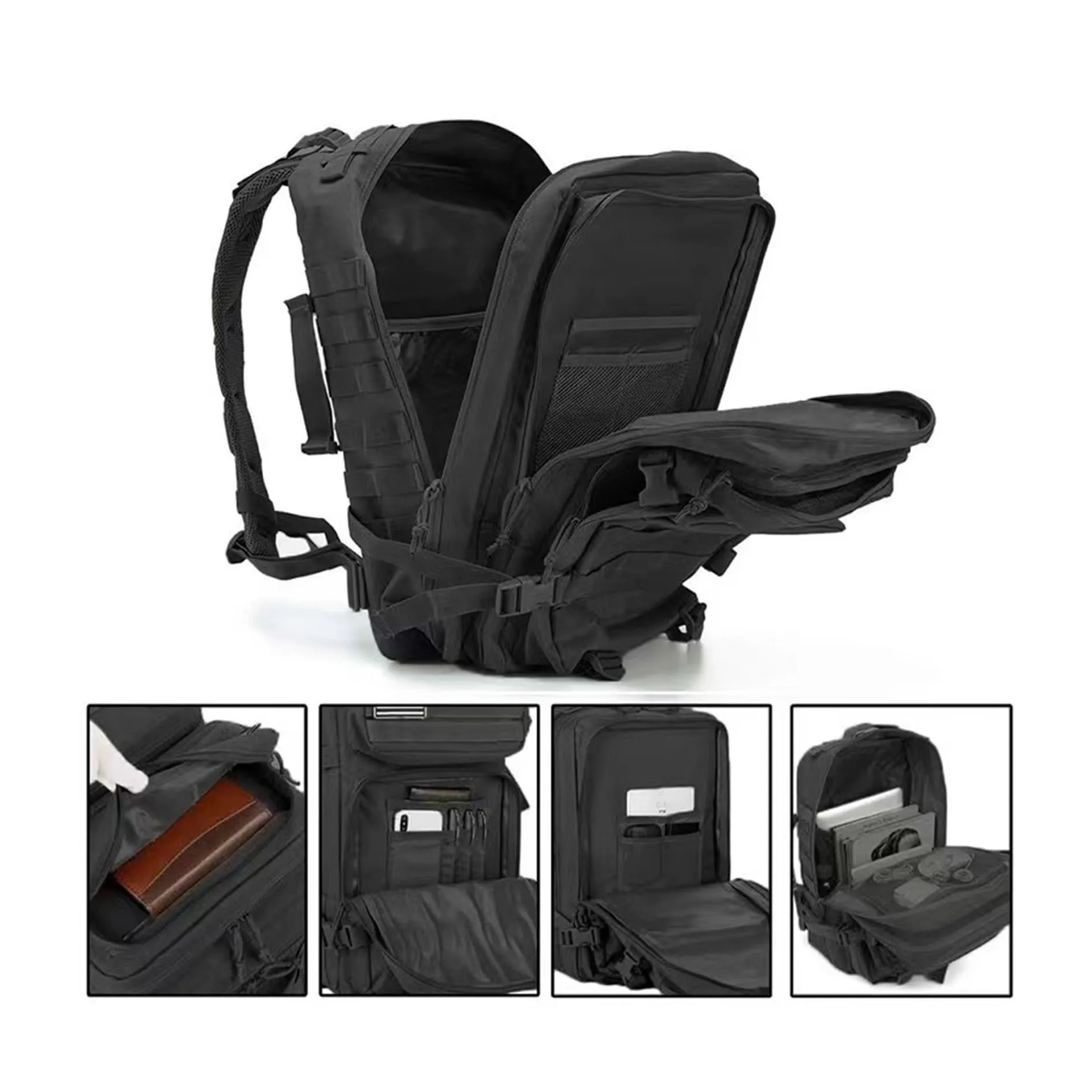 45L Military Tactical Backpack Army Assault Bag 5