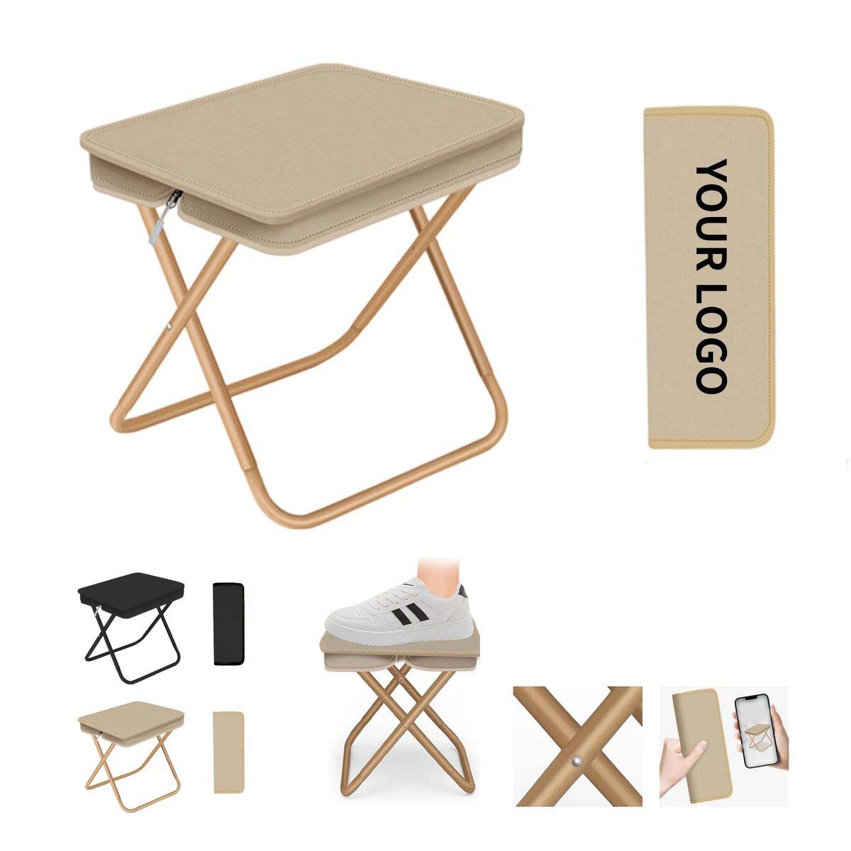 Durable Folding Stool with Oxford Cloth for Outdoors 4