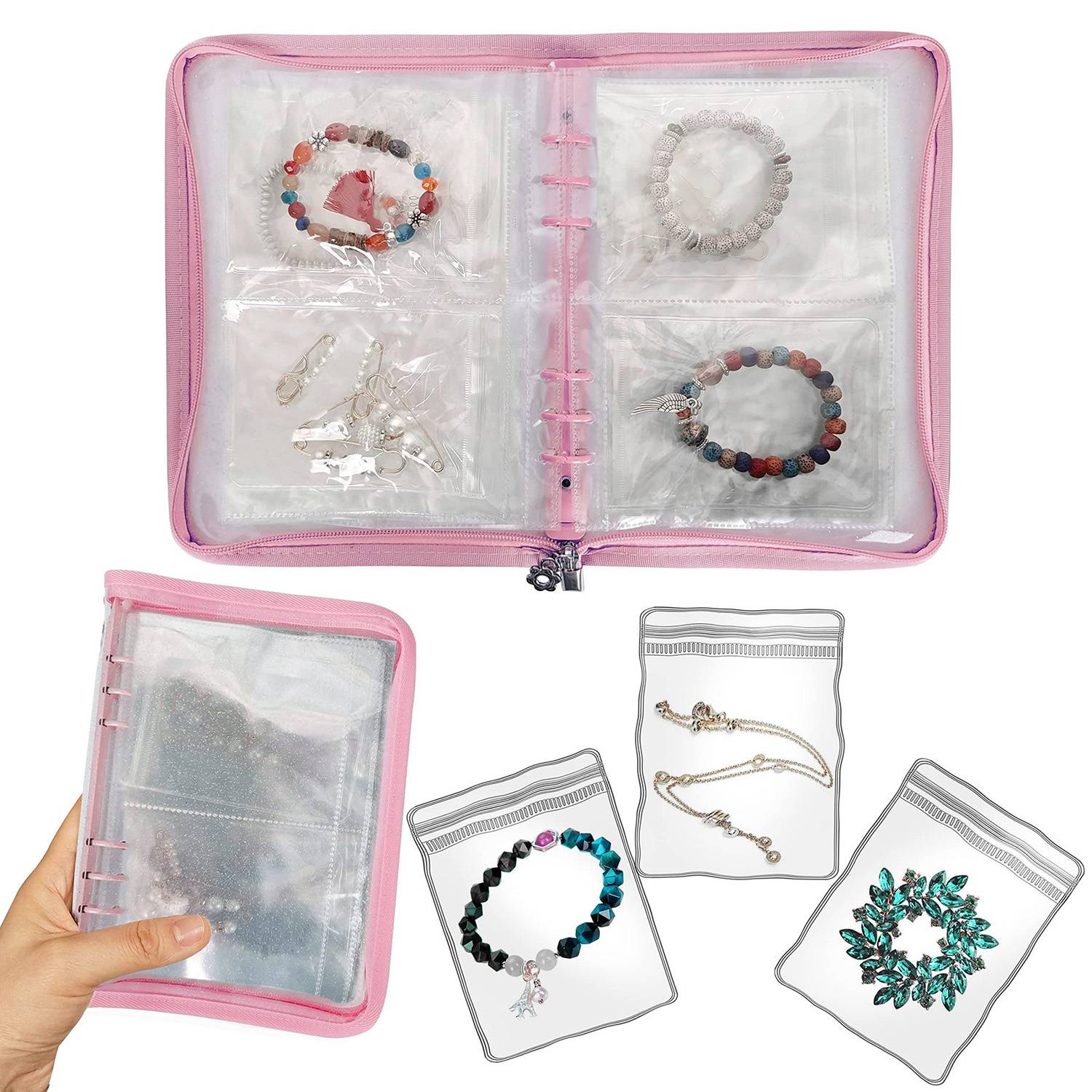 PVC Transparent Jewelry Book Storage Case 2
