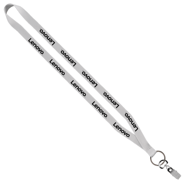 1/2" Polyester Lanyard with Sewn Metal Bulldog Clip 3