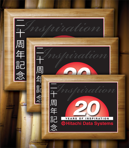 Bamboo Plaque with Sublimated Plate 10