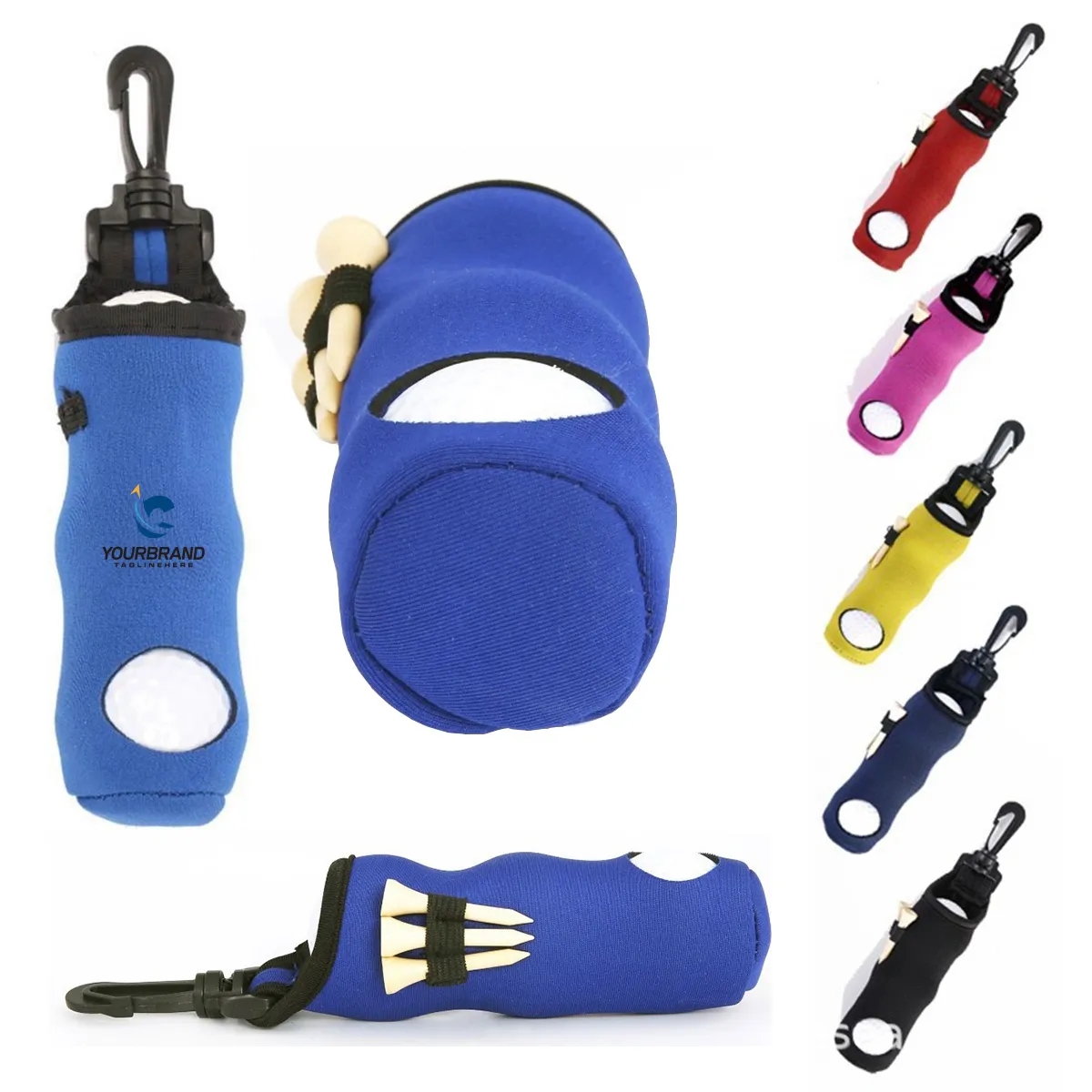 Custom Portable Multicolor Pouch Golf Ball Carry Bags 4