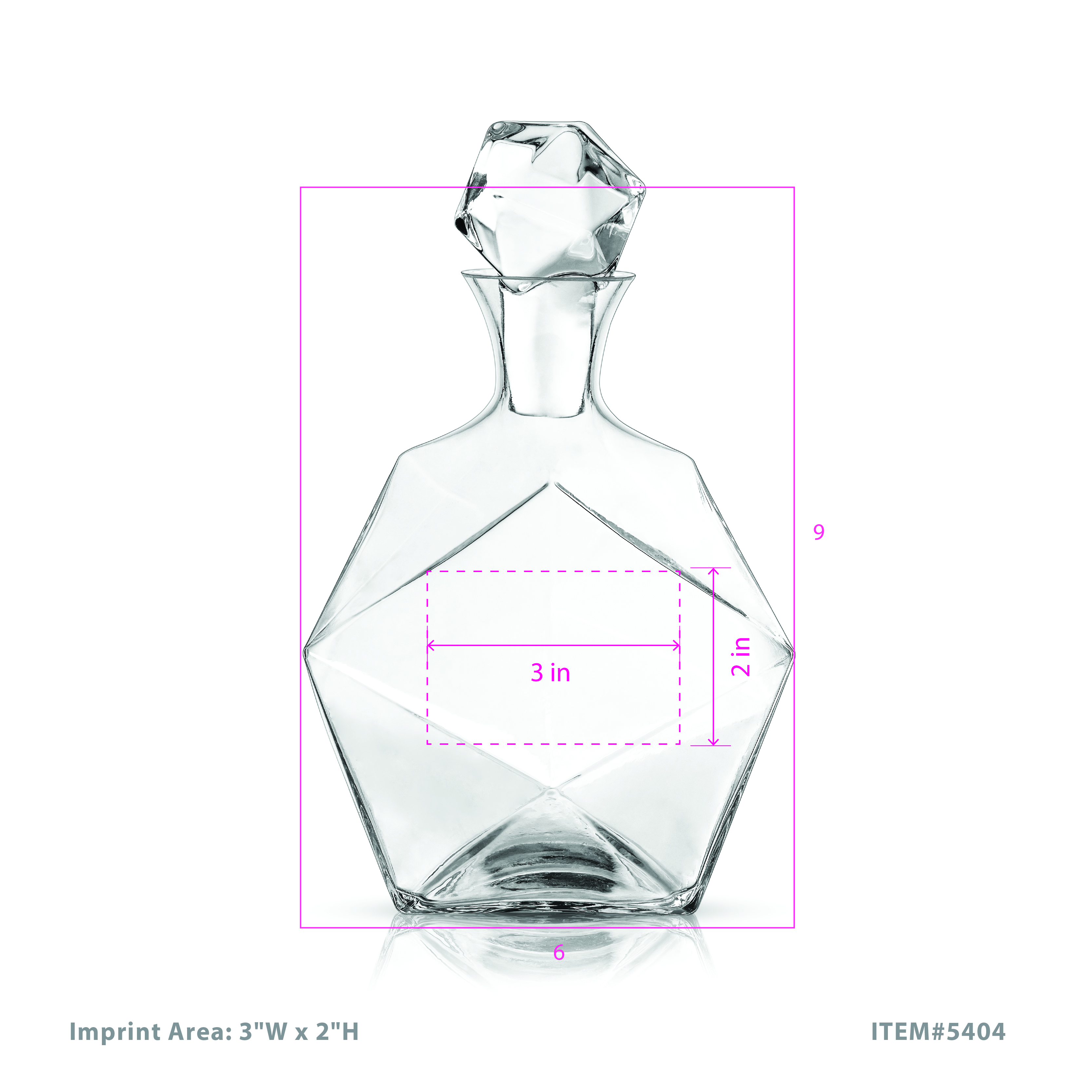 Viski® Faceted Crystal Liquor Decanter 7