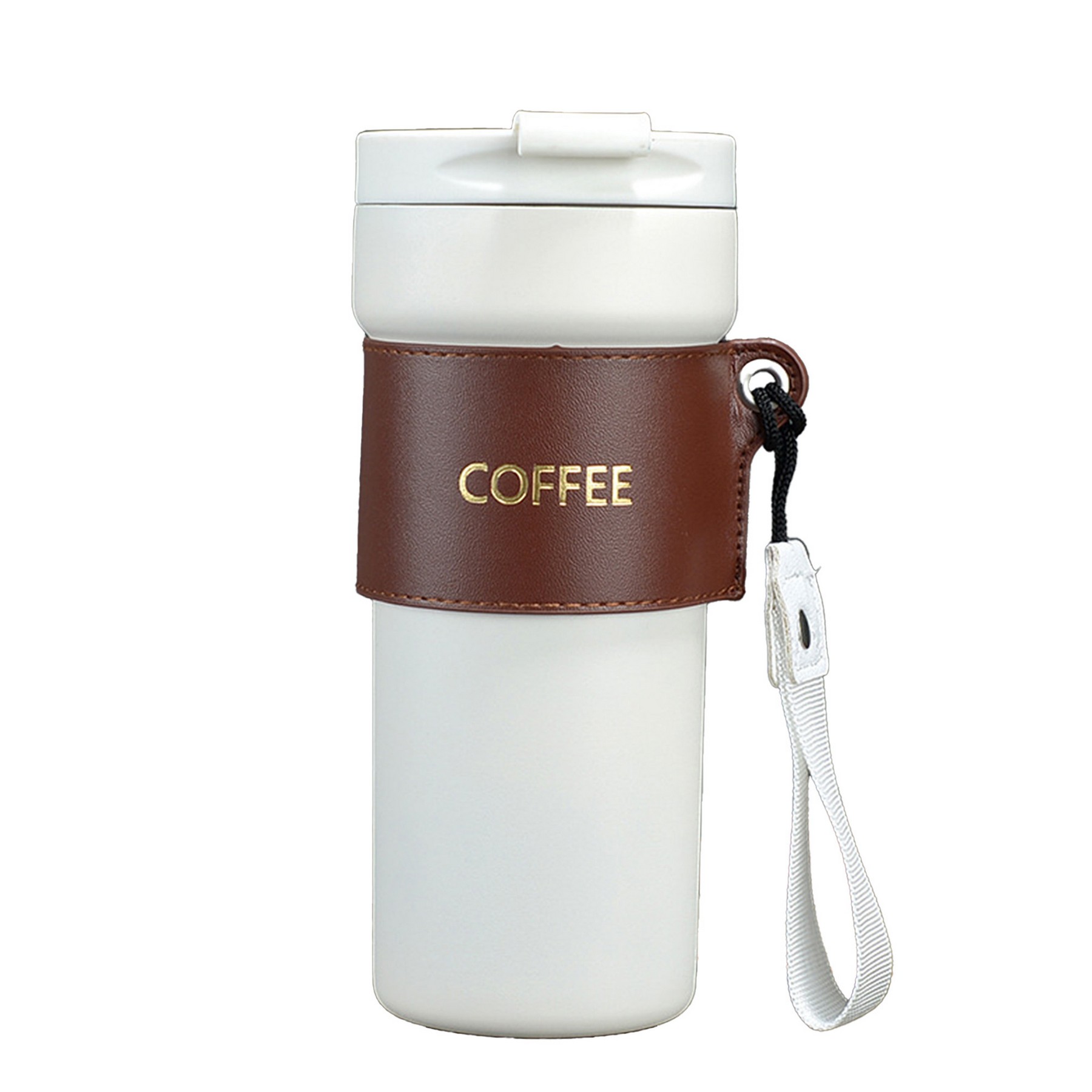 Stainless Steel Coffee Mug with Ziplock Lid 8