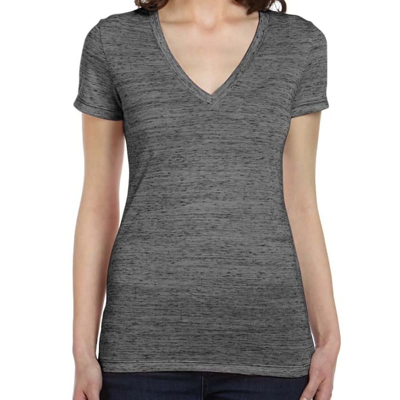 Bella Ladies Jersey Short-Sleeve Deep V-Neck T-Shirt 15