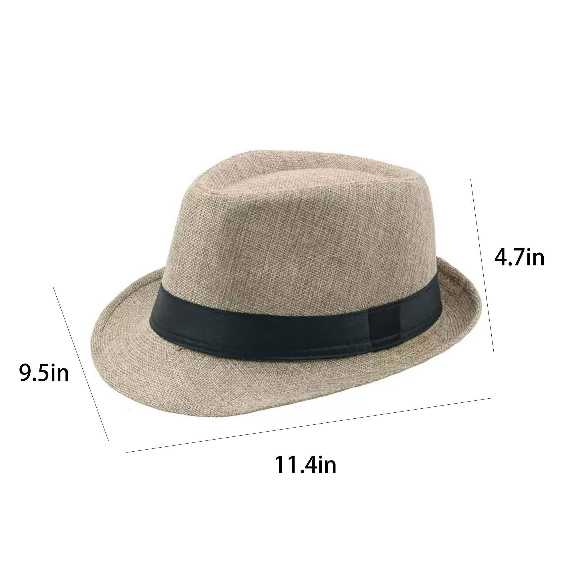 Classic Linen Straw Fedora Hat with Breathable Design 7