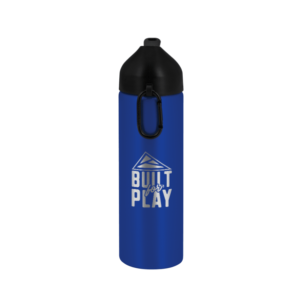 EasyFlow Recycled Aluminum Bottle w Straw Lid, custom water bottle with logo imprint 96