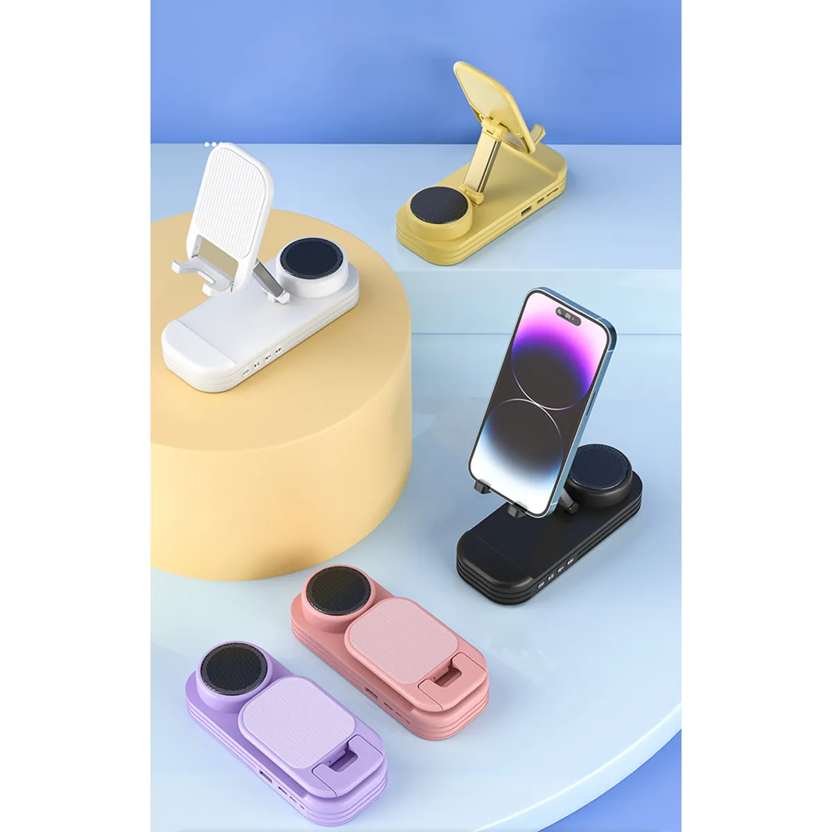 Adjustable Bluetooth-Compatible Speaker Phone Stand 4