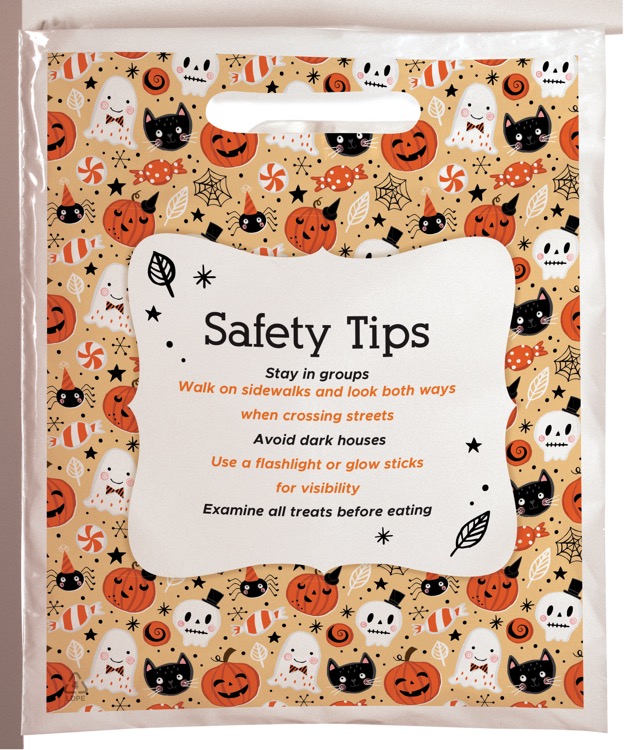 Halloween Scatter Design 3 Plastic Bag (7.5" x 9") 2