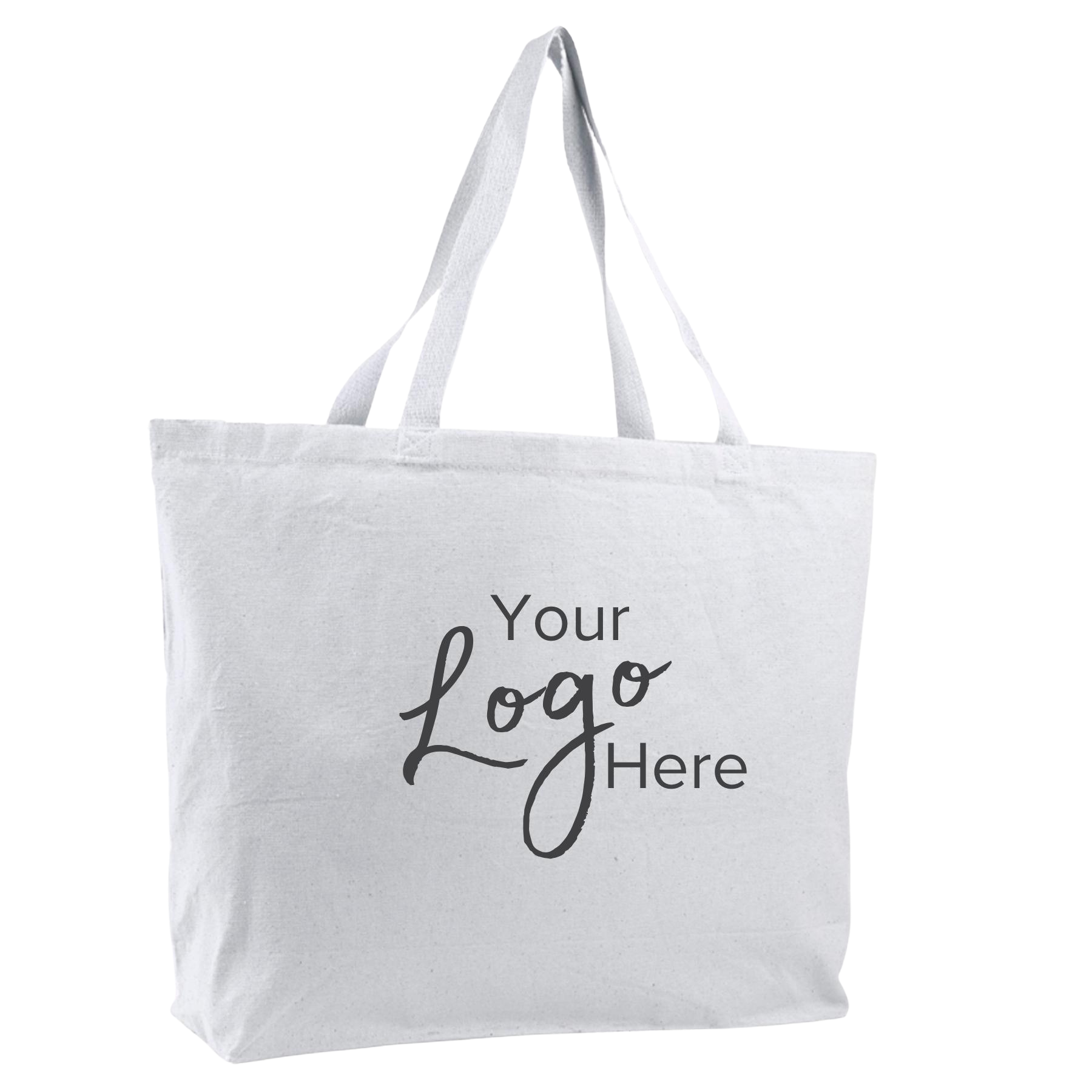 Canvas Jumbo Tote Bag 20" W x 15" H x 5" Gusset, custom tote bag with logo imprint 14