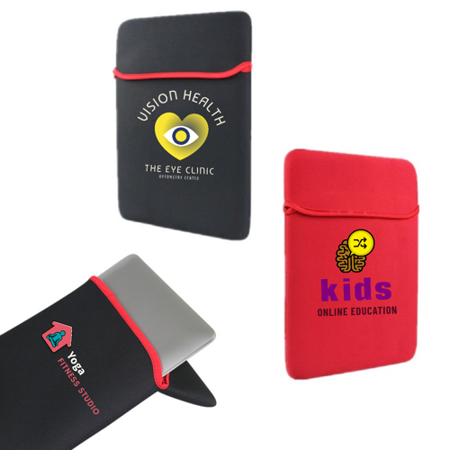 Reversible Laptop Sleeve with Fold-Over Flap - Neoprene 10