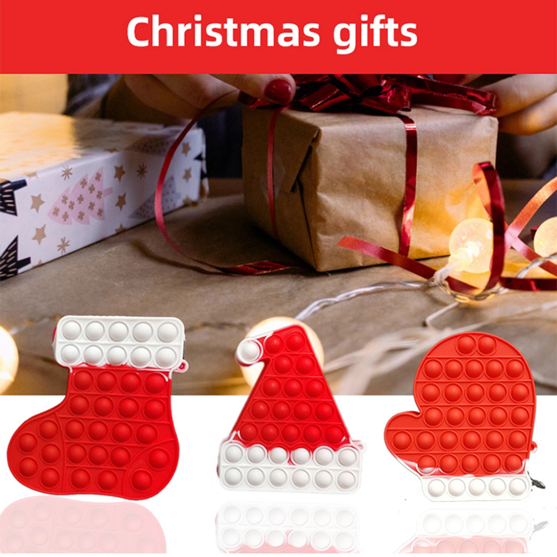 Christmas Silicone Fidget Small Pop Bag 4