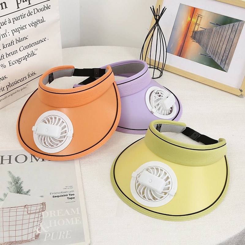 Custom Visor cap with Rechargeable fan 5