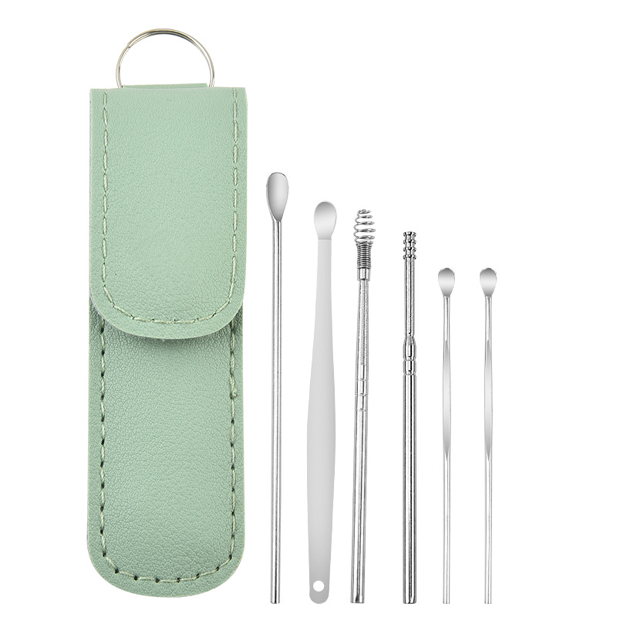 Stainless Steel Earwax Removal Kit With Pouch 3