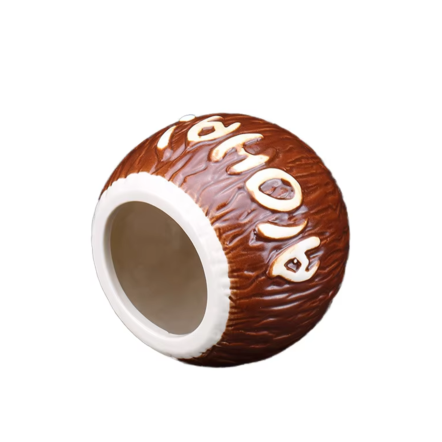 18oz Ceramic Coconut Shell Women's Personalized Cocktail Cup 4