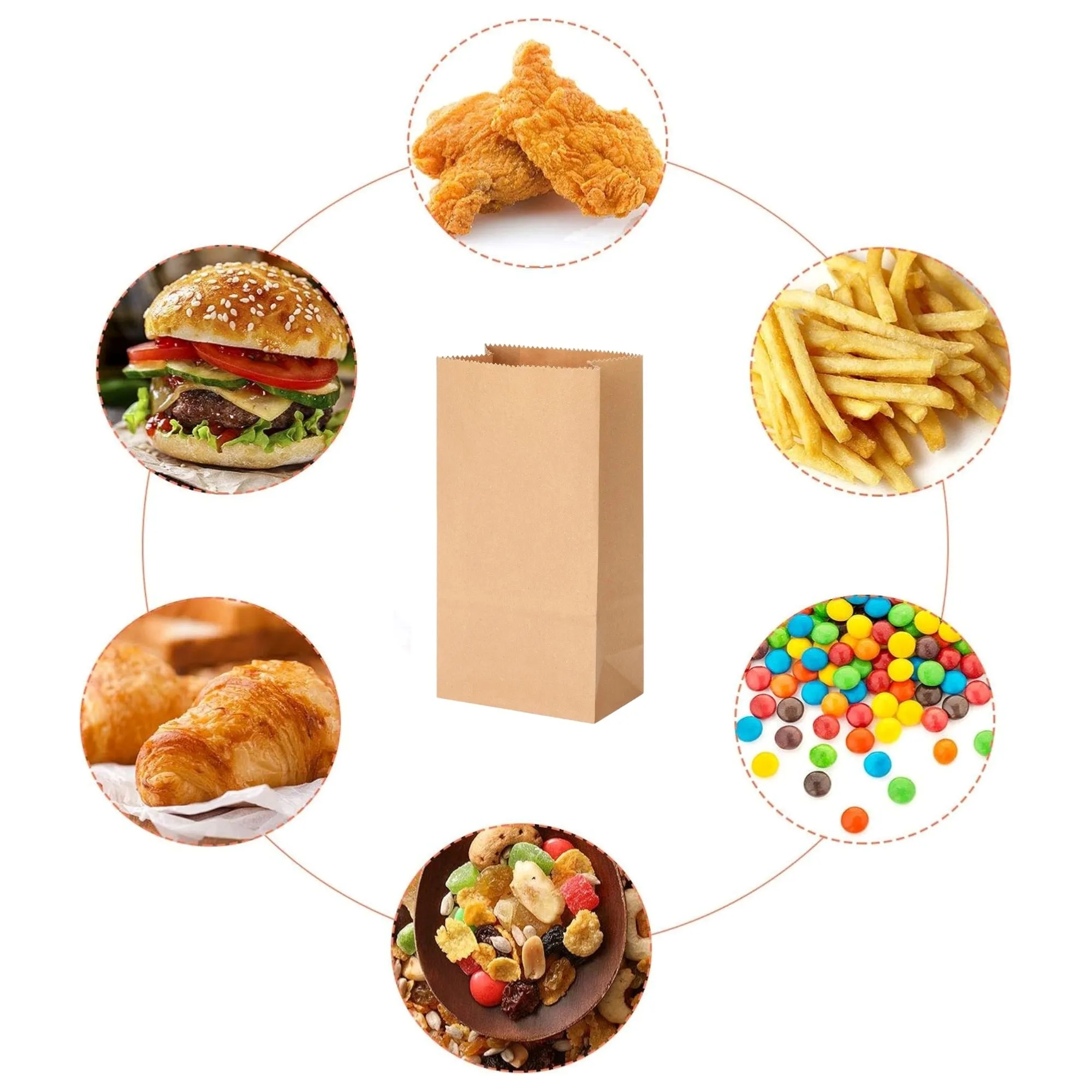 Kraft Paper Baking Food Bag 5